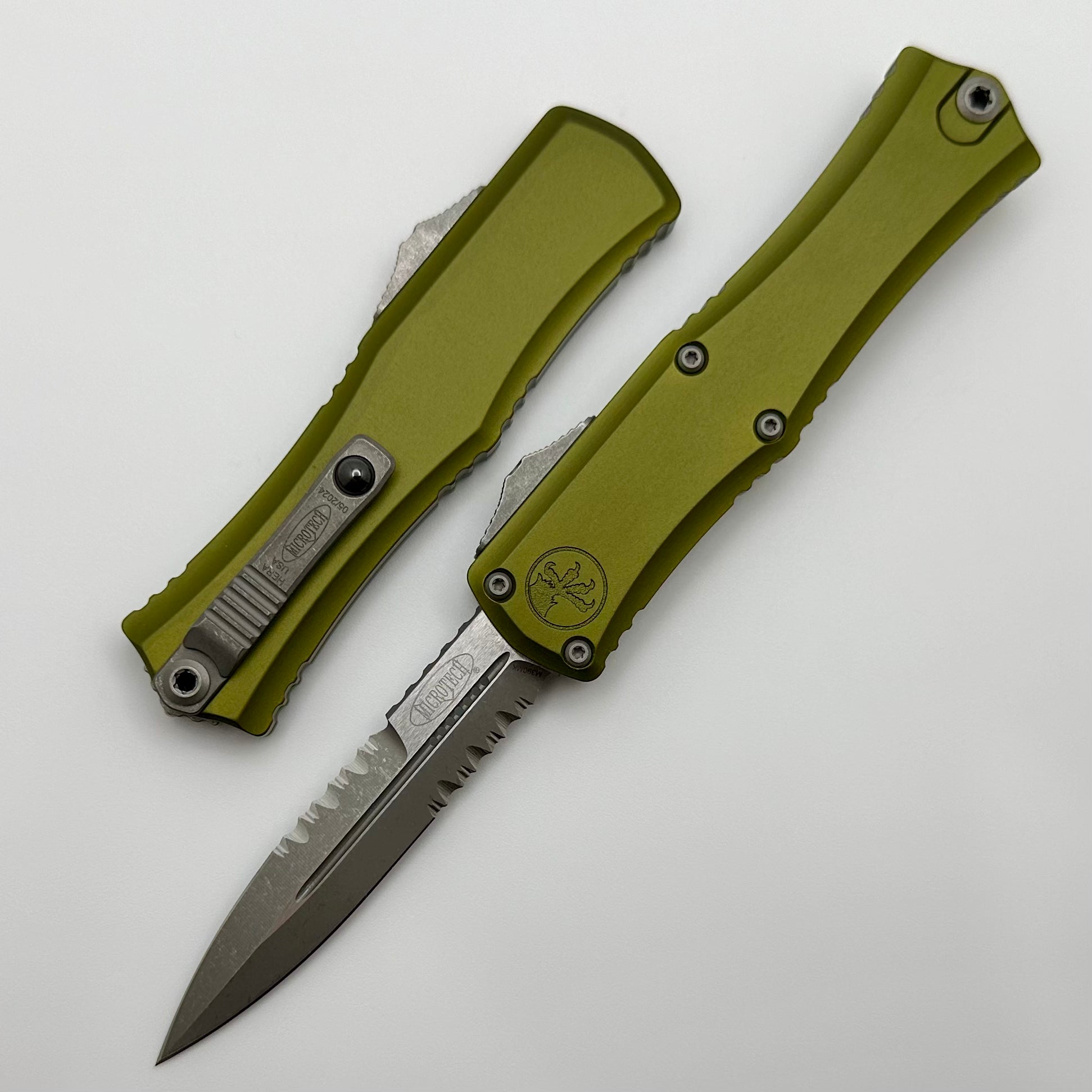 Microtech Premium Mini Hera Apocalyptic Bayonet - Ultimate EDC Knife with OD Green Handle