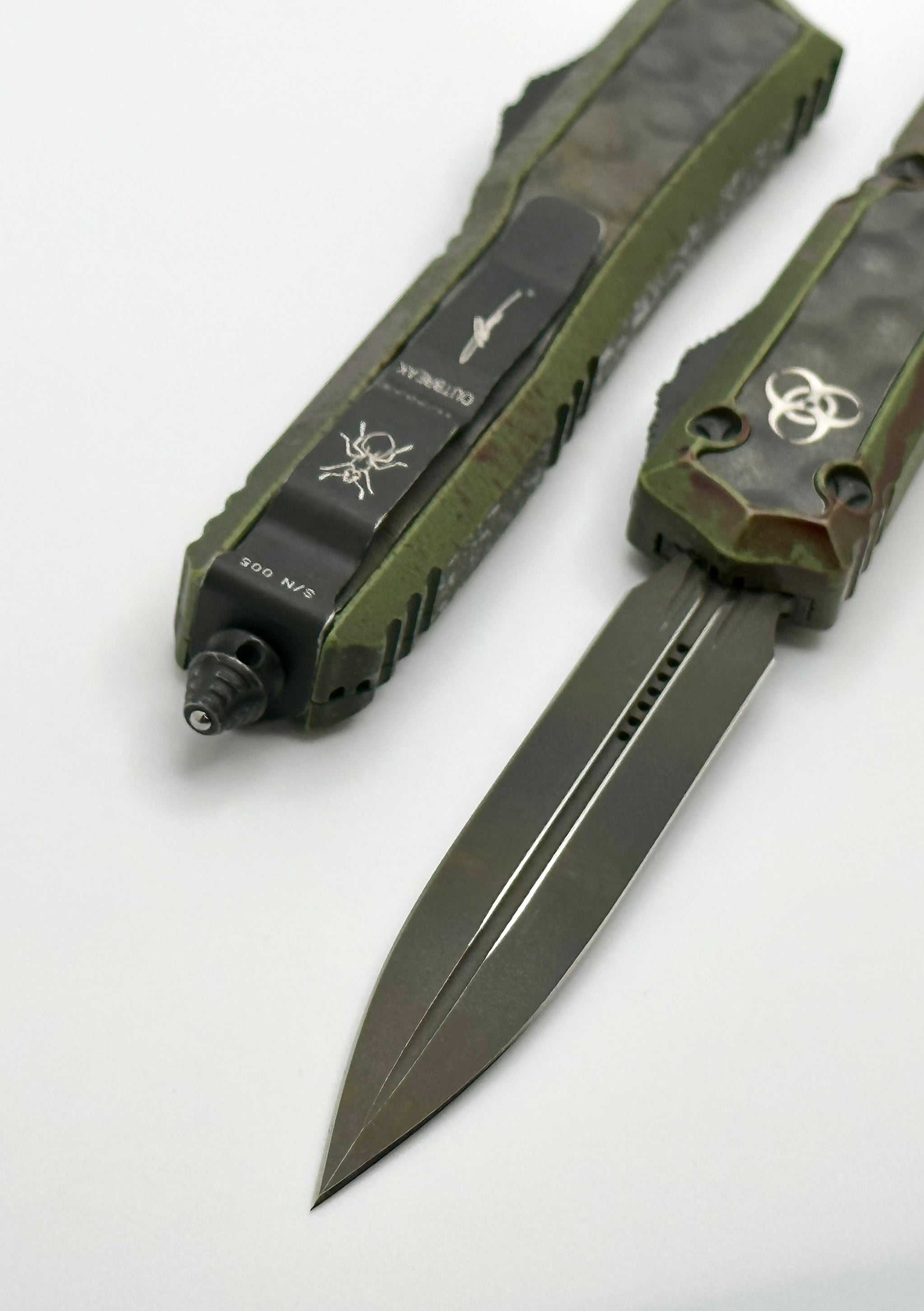 Microtech Makora Outbreak Double Edge Signature Series 206-1OBDS - Premium Tactical Knife (Limited Edition)