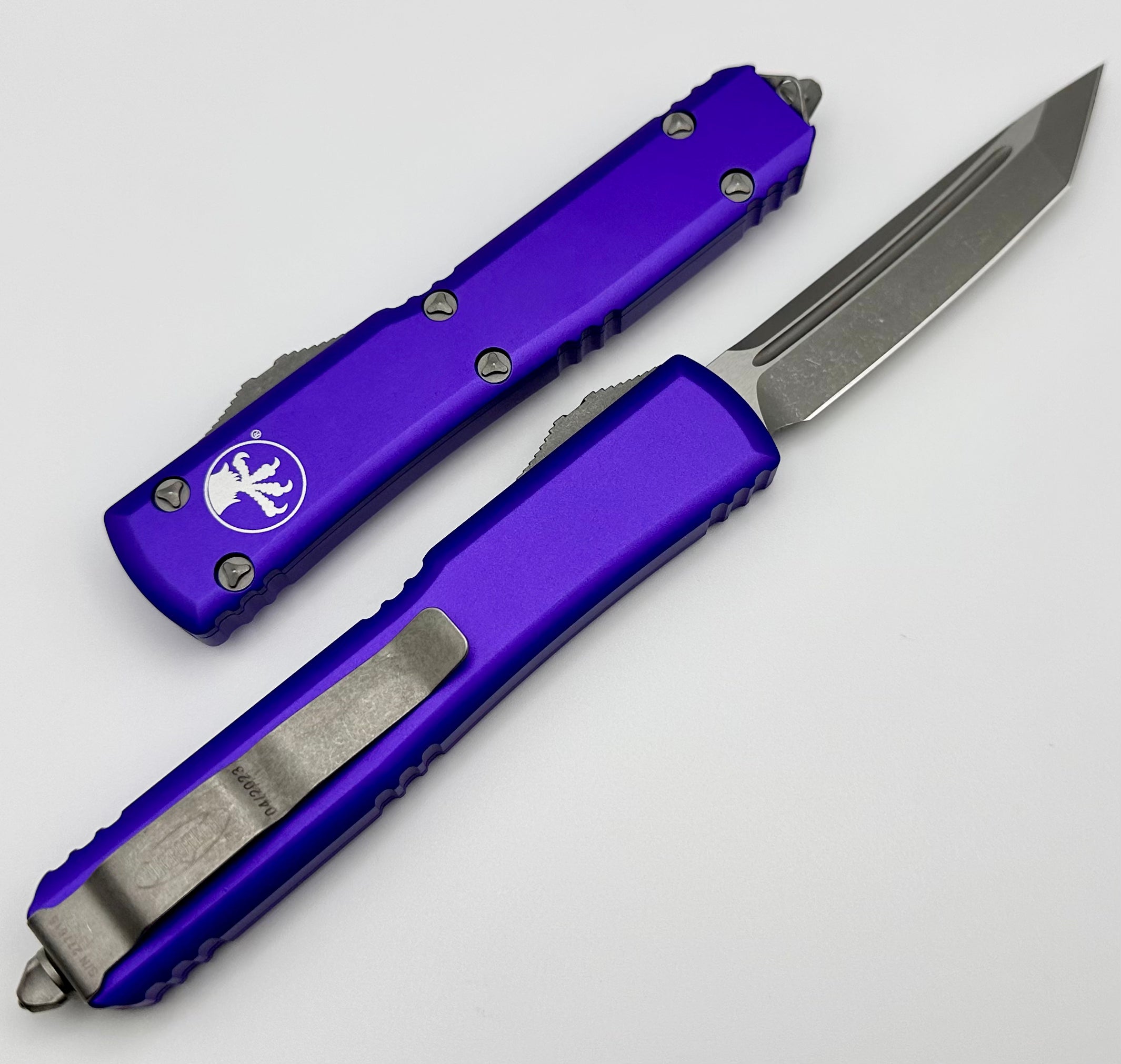 Microtech Ultratech Tanto Apocalyptic Standard & Purple 123-10APPU - Premium OTF Knife