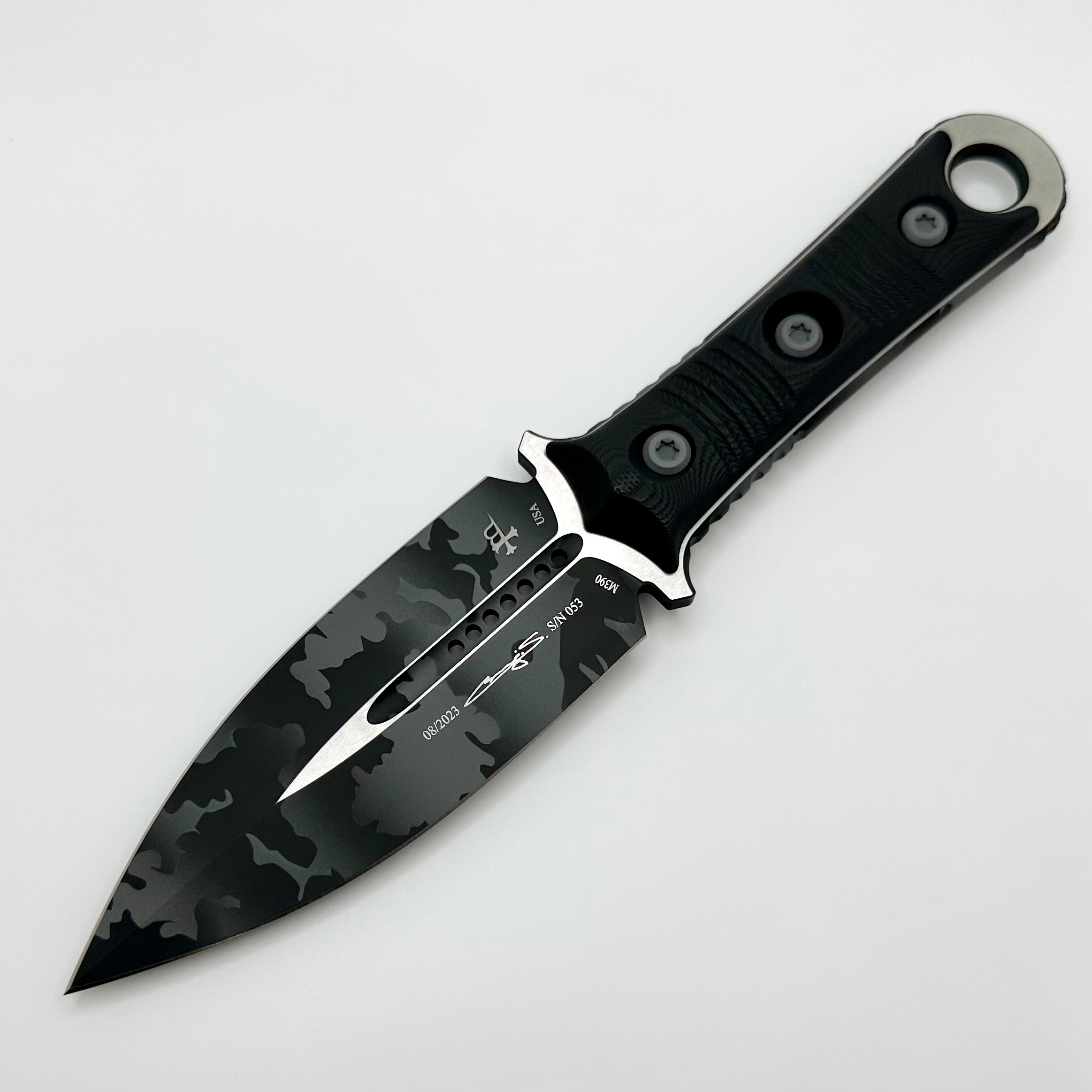 Microtech Borka SBD Urban Camo & Black G-10 Tactical Knife