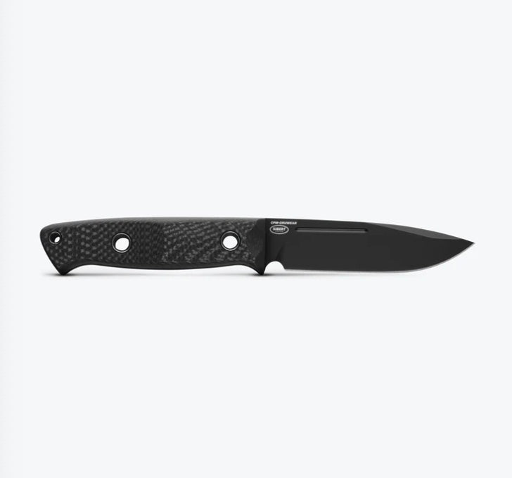 Premium Benchmade Bushcrafter Survival Knife - Carbon Fiber Handle & Cruwear Fixed Blade 163BK