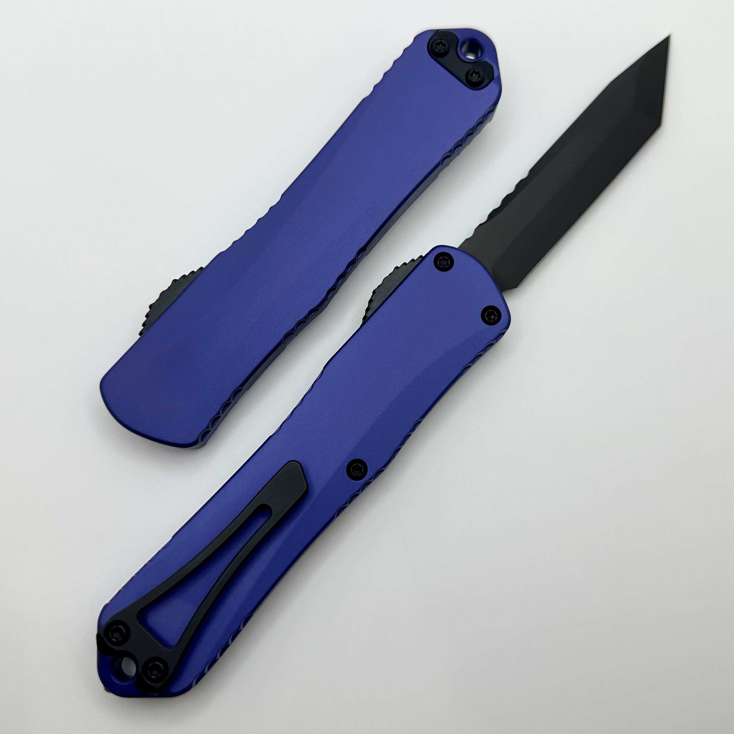 Heretic Knives Manticore E - Premium Purple Handle & DLC Tanto MagnaCut Tactical OTF Knife