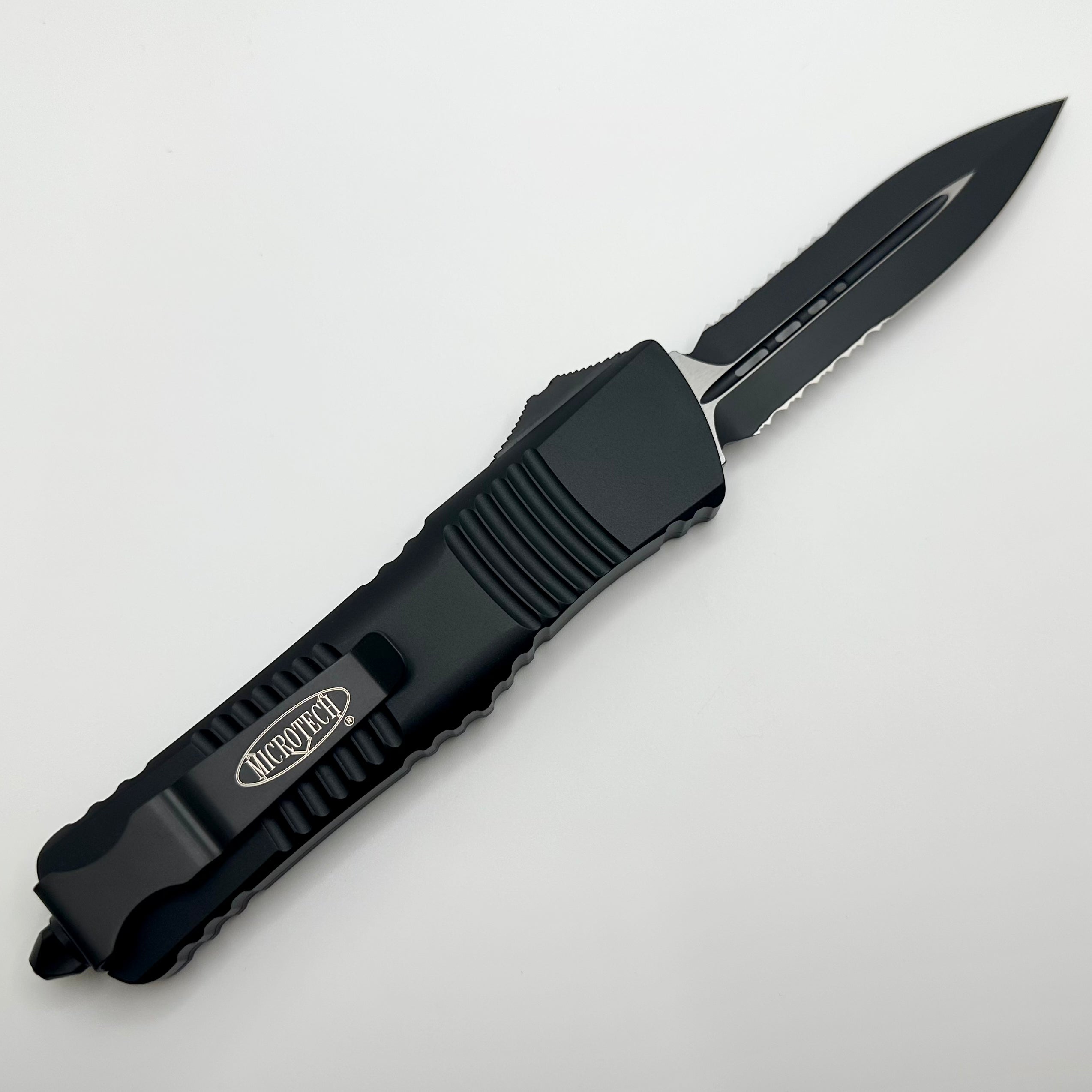 Microtech Combat Troodon D/E Partial Serrated Black Tactical Knife - Premium Pre-Owned Edition