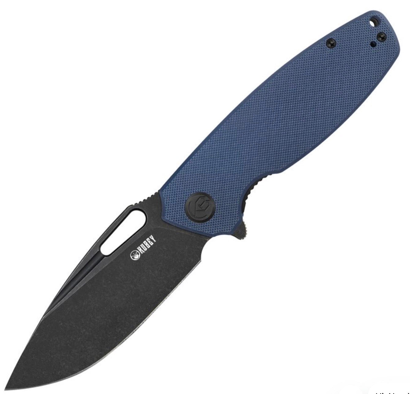 Kubey Tityus Ultimate EDC Knife - Blue G-10 Handle & Black D2 Blade