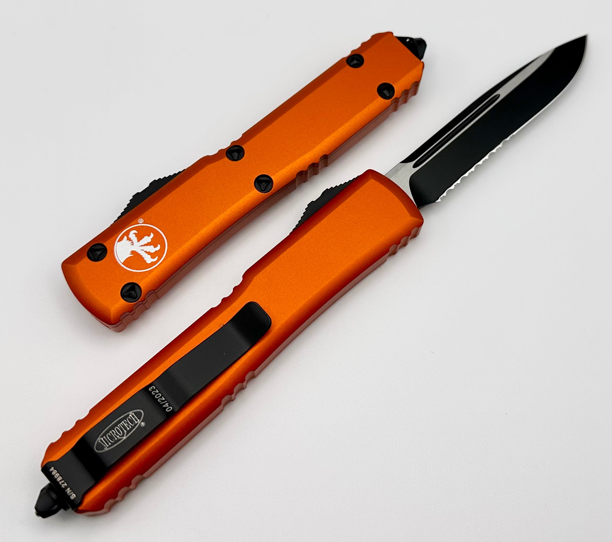 Microtech Ultratech Premium Orange & Black Tactical Knife