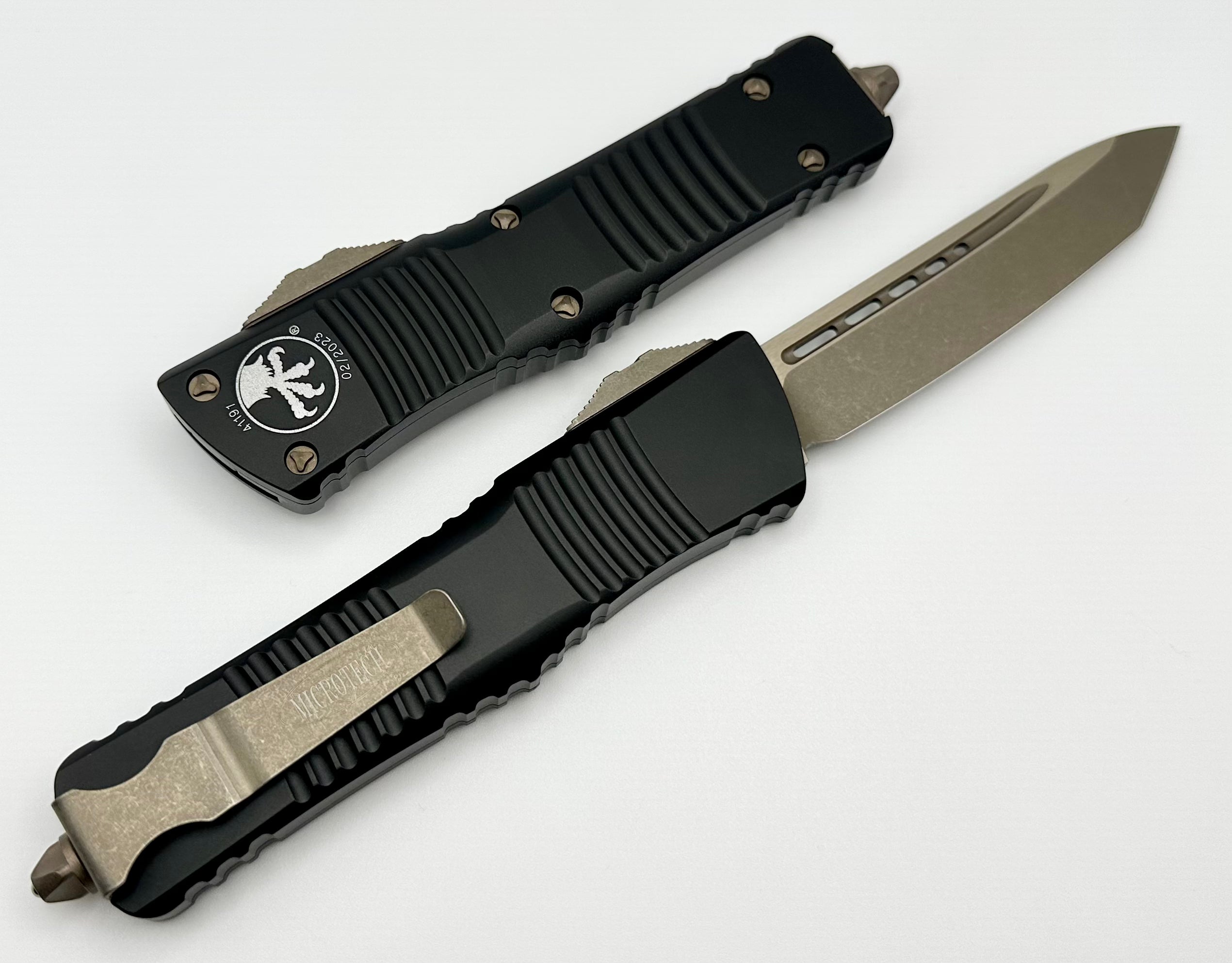 Ultimate Combat Troodon Tanto Tactical Knife - Bronze Apocalyptic & Black