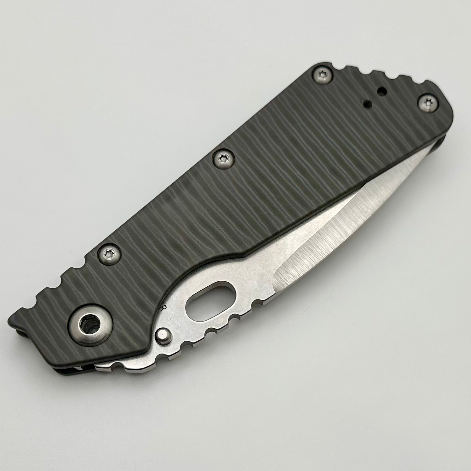 Premium Mick Strider SMF XL Knife - Flamed Titanium & MagnaCut Blade