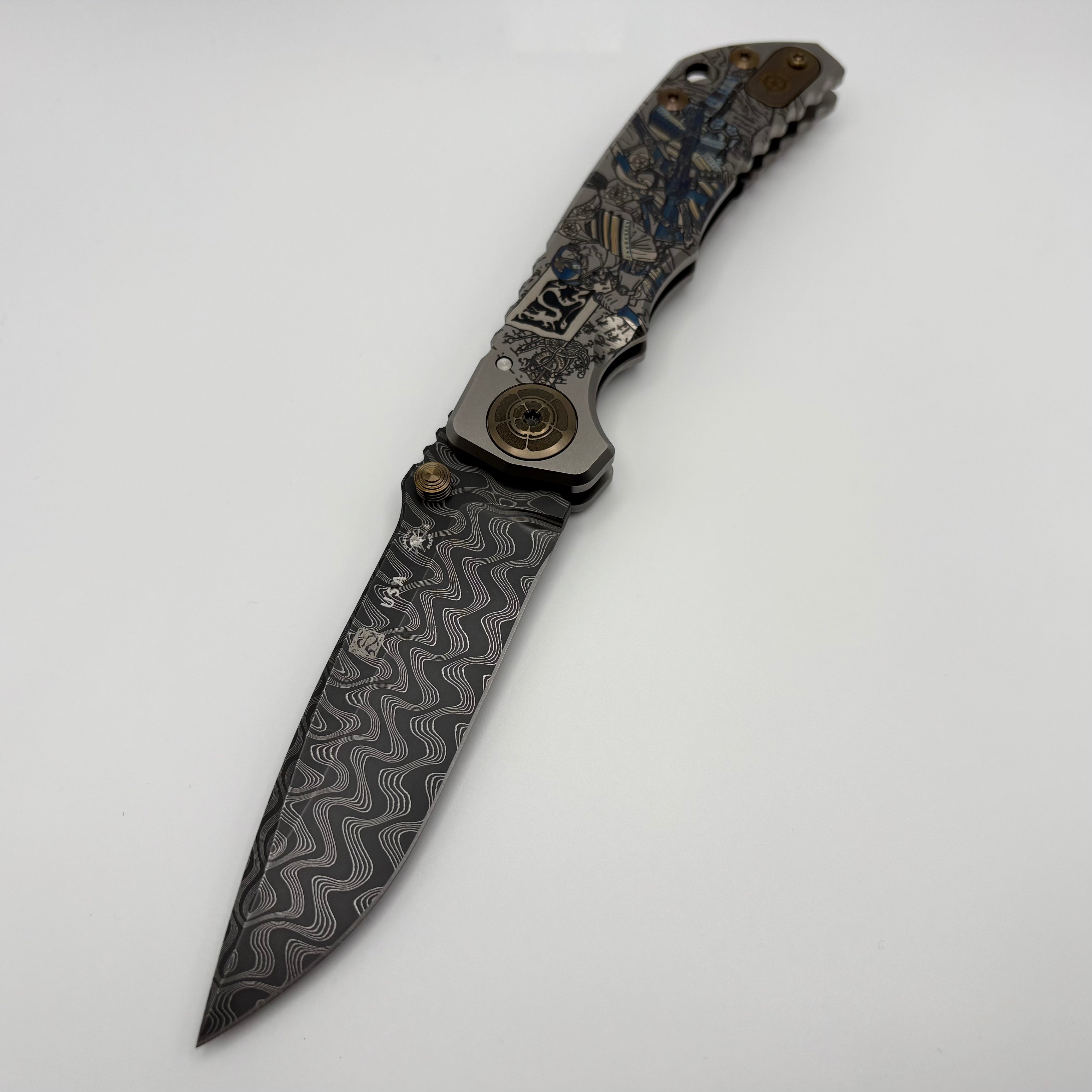 Premium Spartan Blades Harsey Folder: Ronin Tactics Gun Fighter Special Edition with Damascus Blade