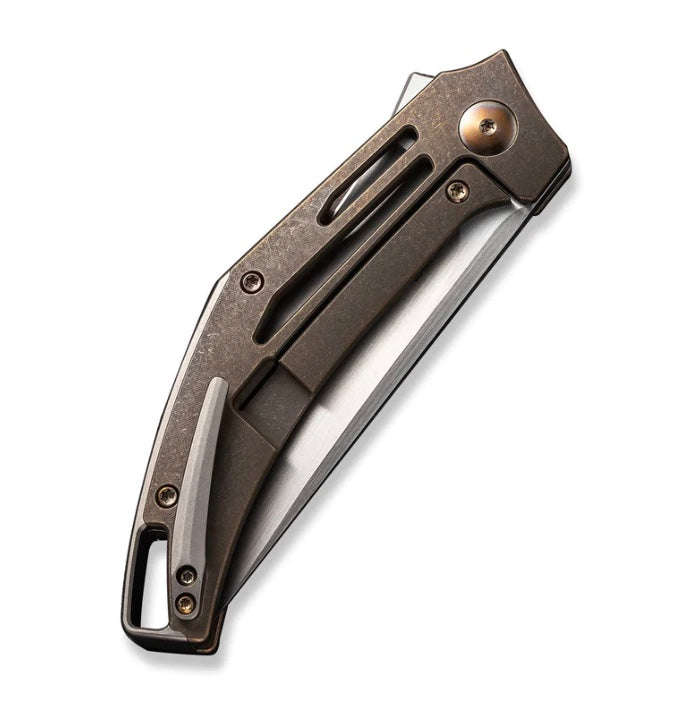 Premium We Knife Speedliner: Bronze Titanium & Hand Rubbed Satin 20CV - Ultimate EDC Companion