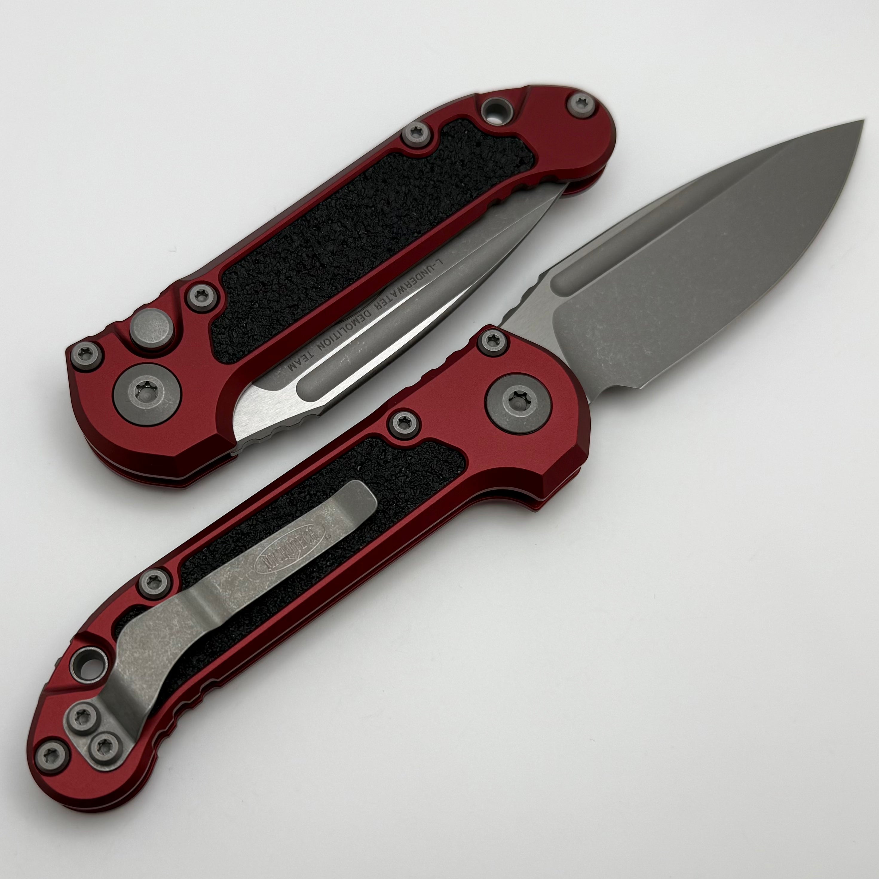 Premium Microtech LUDT Gen III Apocalyptic Drop Point Knife - Merlot Handle