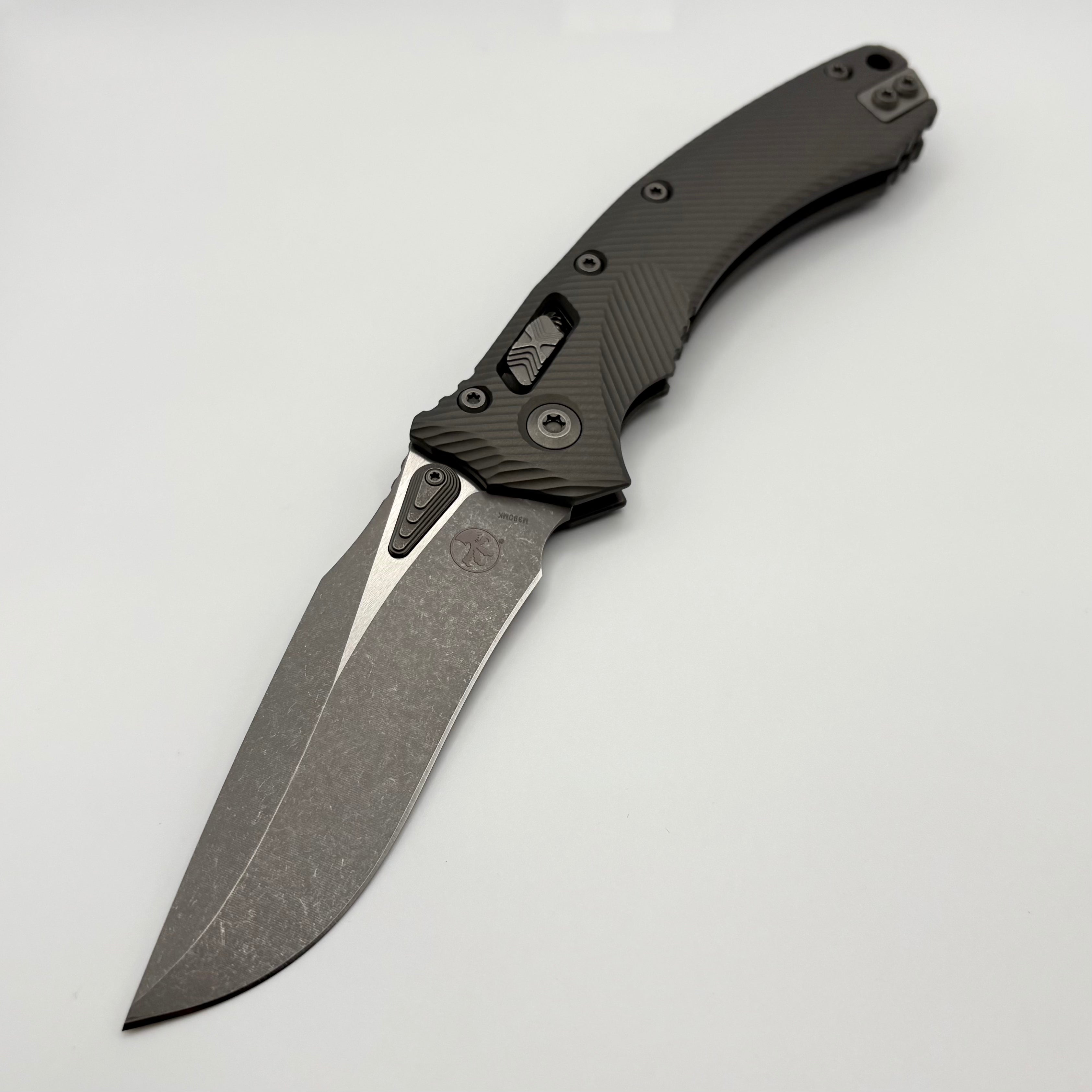 Premium Pre-Owned Microtech Amphibian RAM LOK Knife - Apocalyptic Finish with M390MK Blade