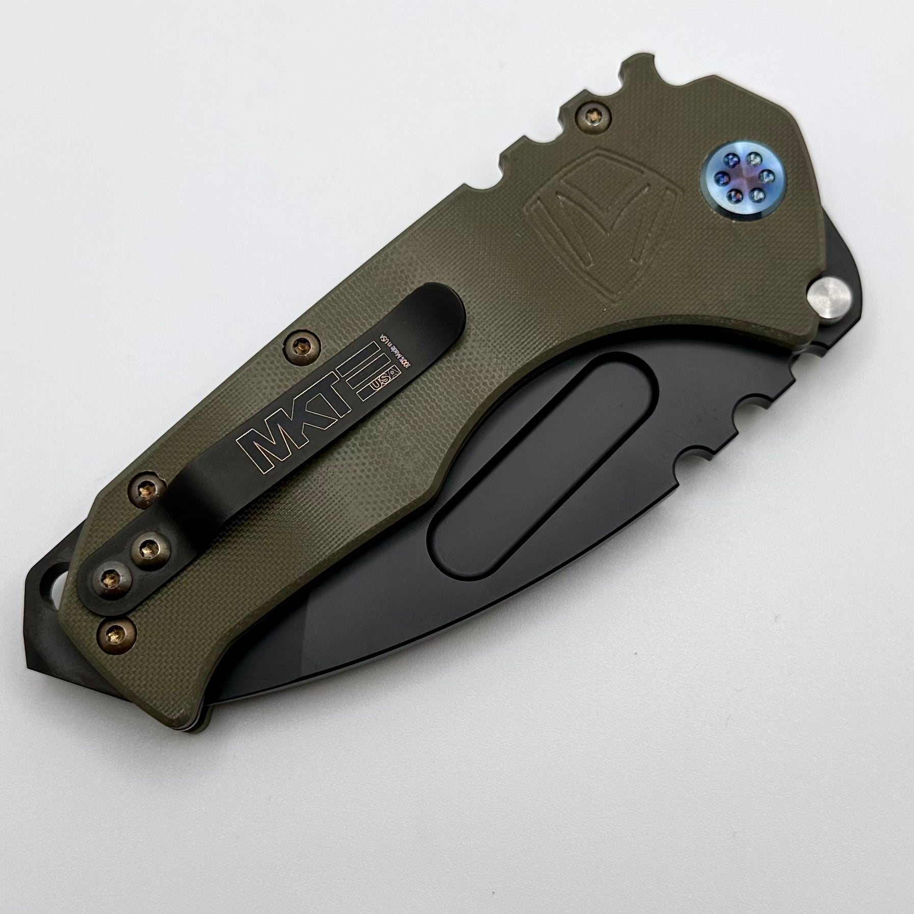 Medford Scout M/P Praetorian Ultimate Tactical Knife - OD Green G10 & PVD D2 Tanto Blade with Flamed Hardware