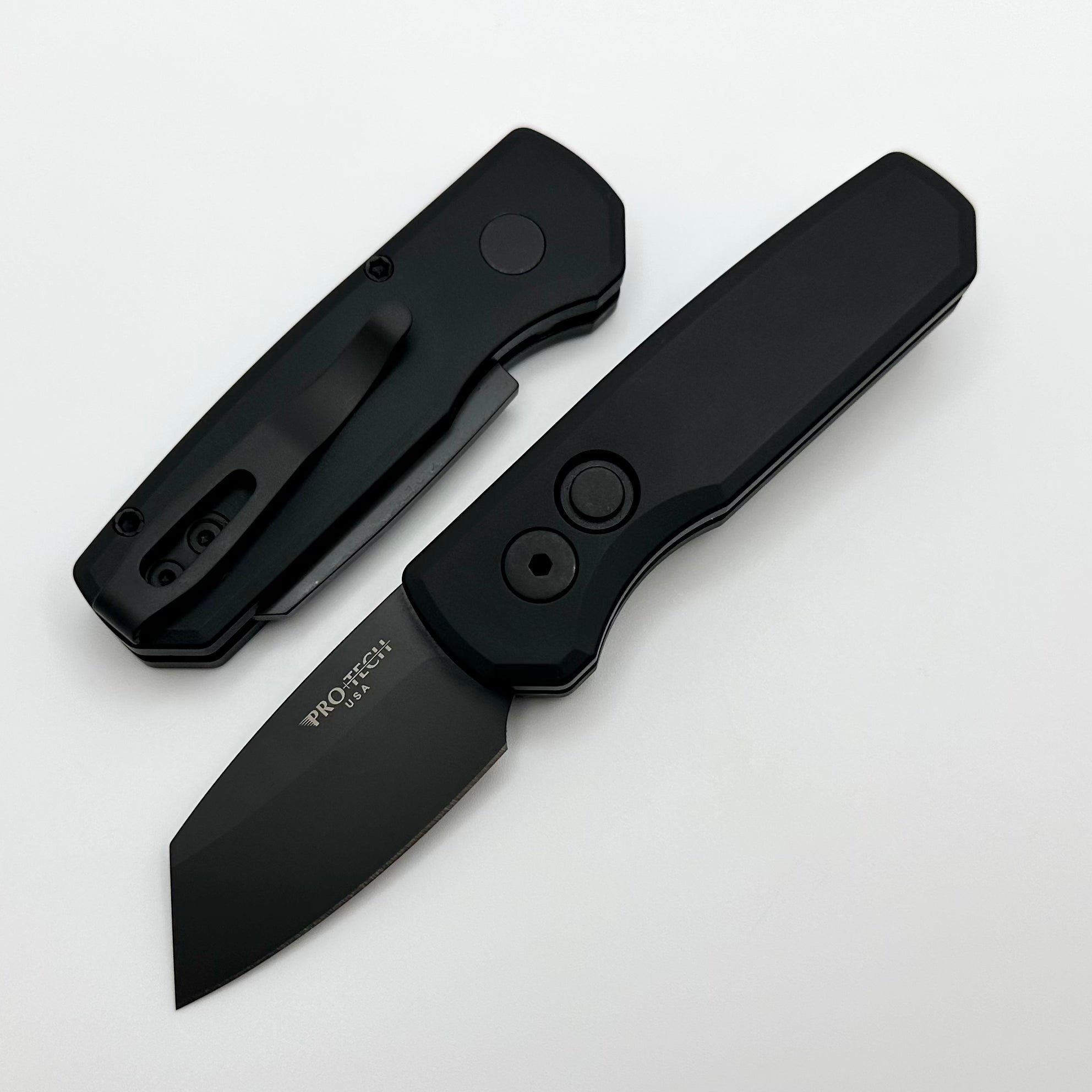 Pro-Tech Runt 5 Ultimate EDC Knife - Black Aluminum Handle & DLC MagnaCut Reverse Tanto Blade