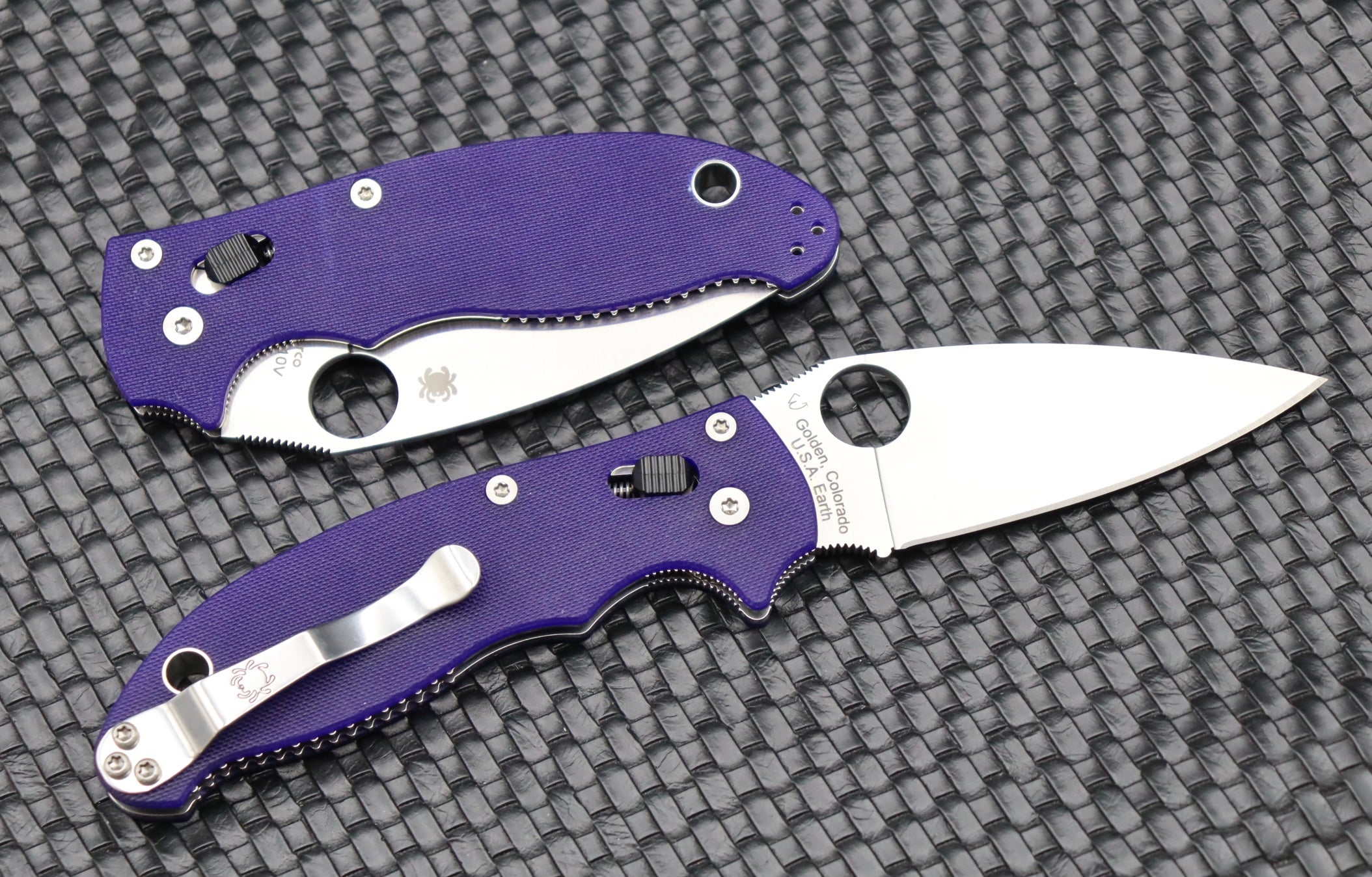 Spyderco Manix 2 Ultimate EDC Knife - Dark Blue G-10 & CPM S110V Steel