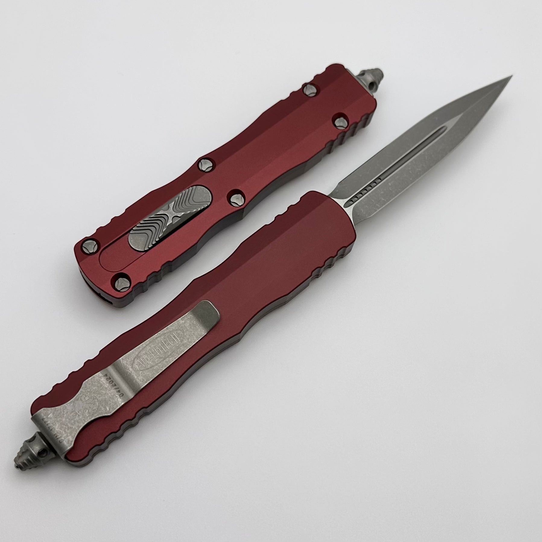 Microtech Dirac D/E Apocalyptic Premium EDC Knife - Merlot Edition