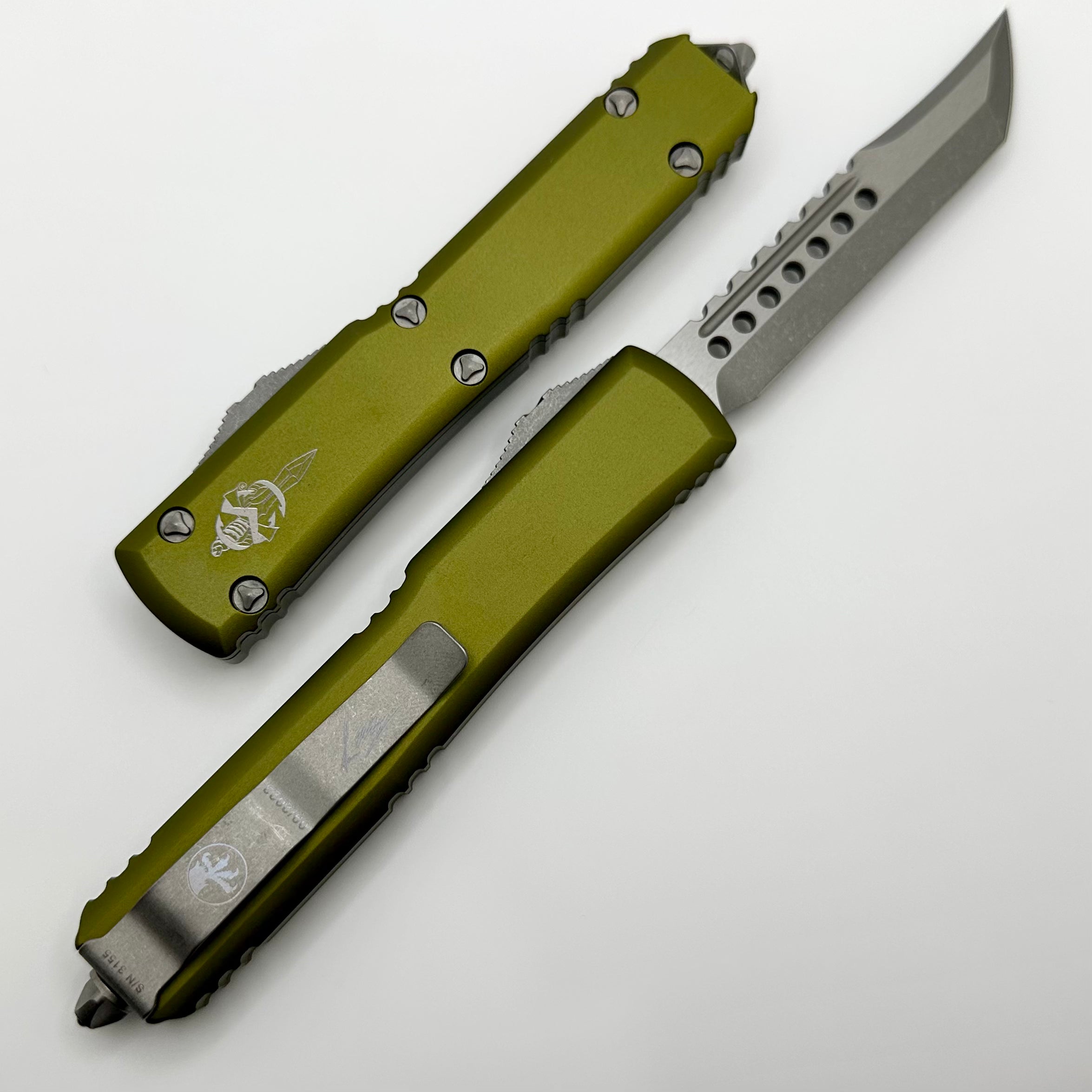 Microtech Ultratech Hellhound Apocalyptic OTF Knife - Premium OD Green Signature Series