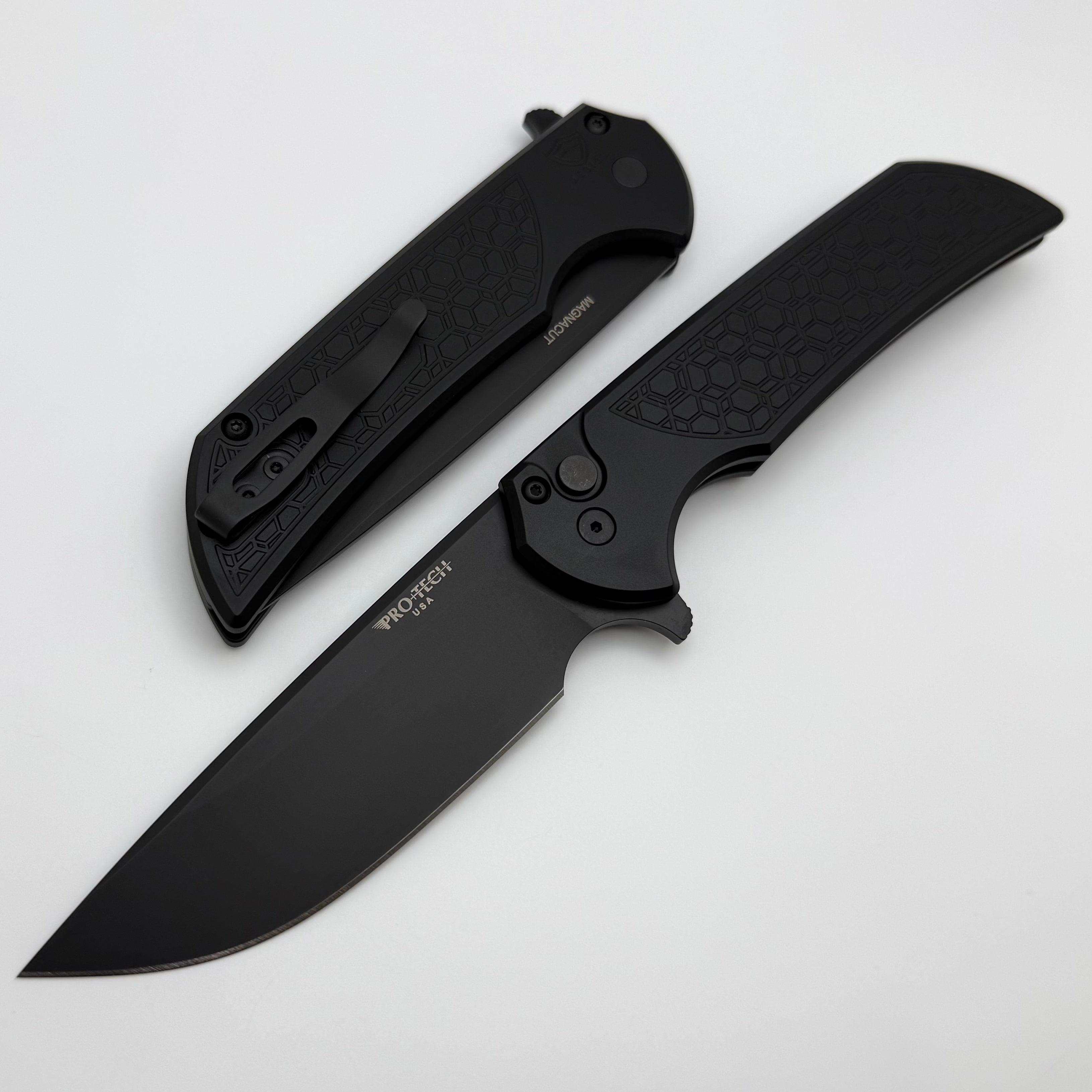 Pro-Tech Mordax Ultimate Black Gridlock Folding Knife with DLC MagnaCut Blade