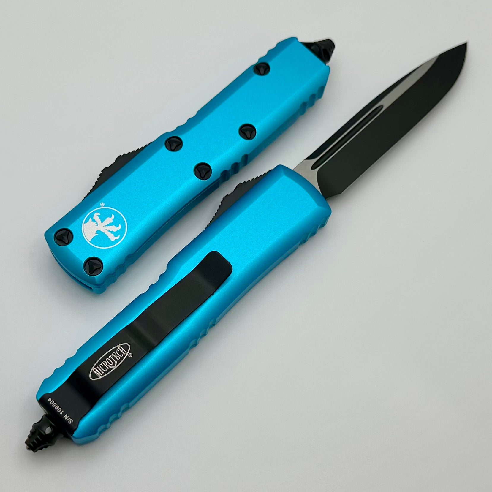 Microtech UTX-85 S/E Premium EDC Knife - Black & Turquoise