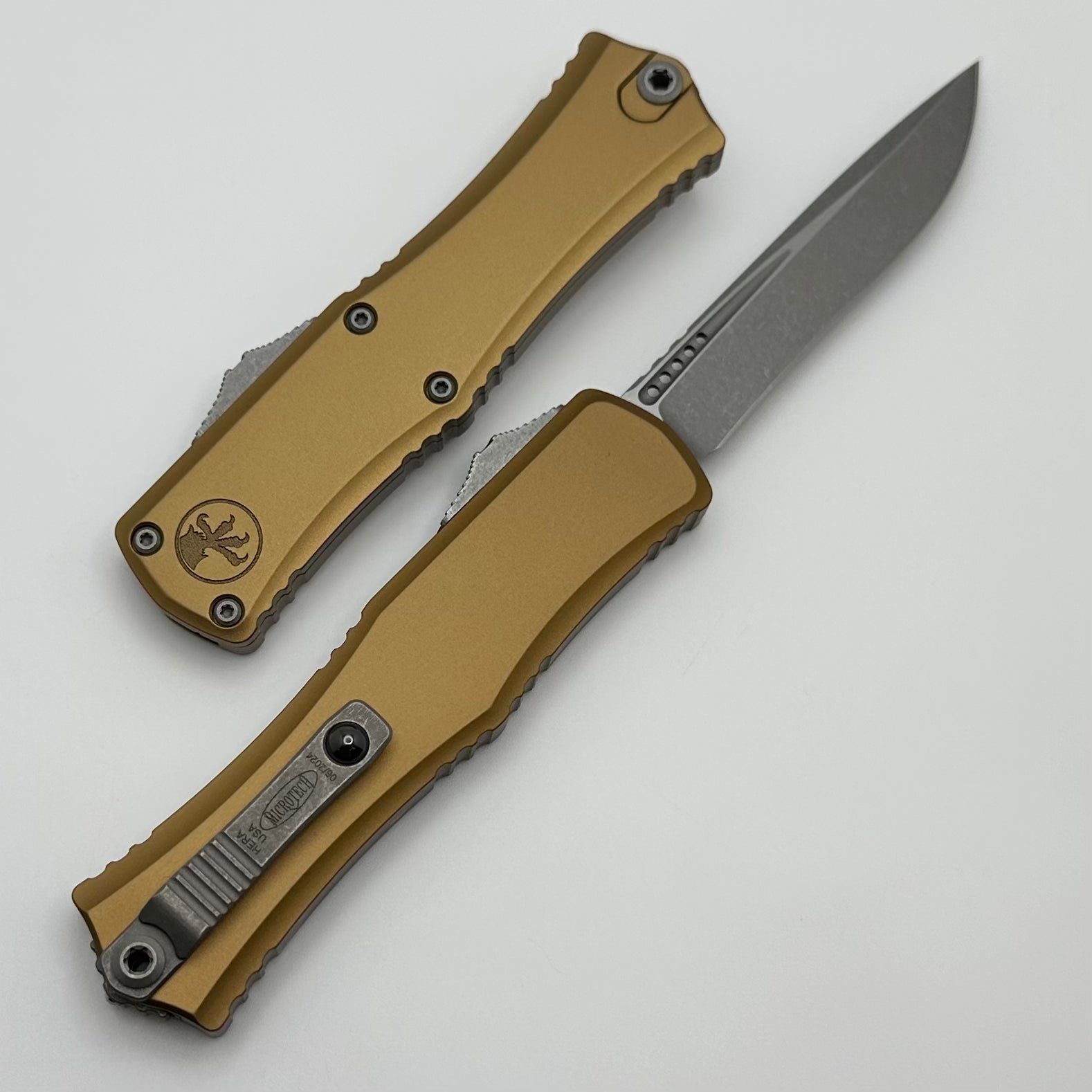 Microtech Mini Hera Apocalyptic Recurve - Premium EDC Knife with Tan Handle