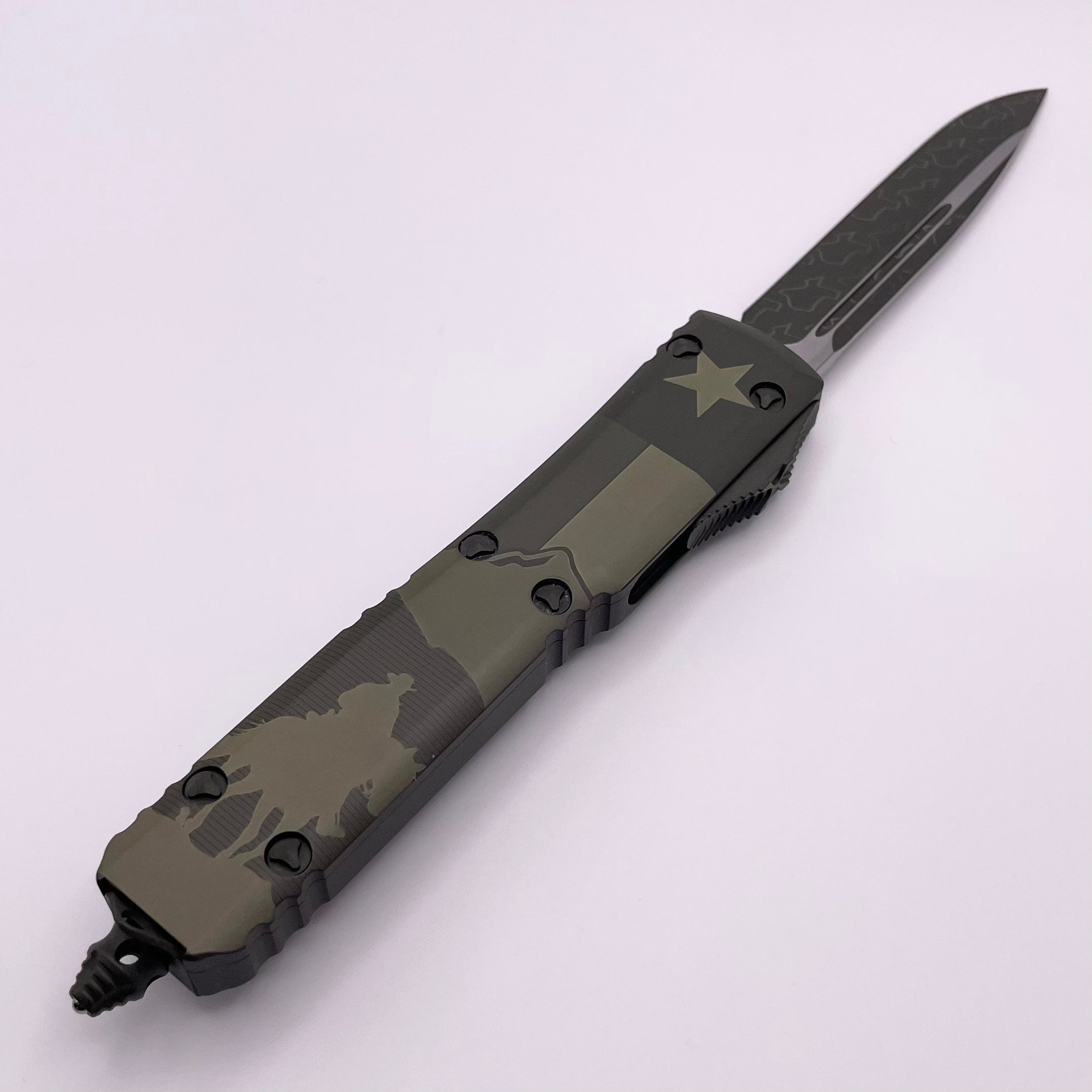 Premium Pre-Owned Microtech Ultratech S/E Bladeshow Texas 2024 - OD Green Cerakote Special Edition