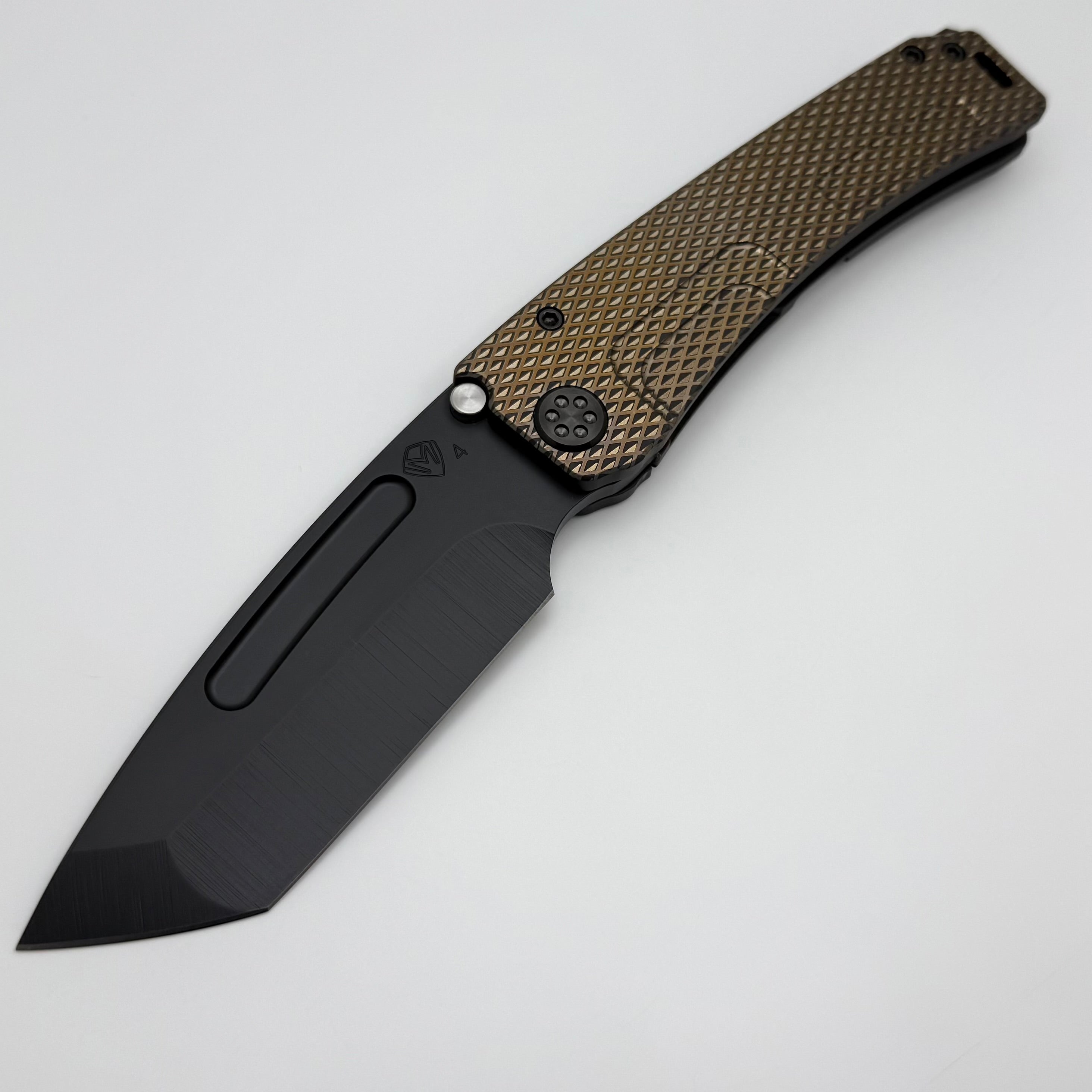 Premium Medford Marauder H Tactical Folding Knife - Black Hardware & S45VN DLC Tanto Blade