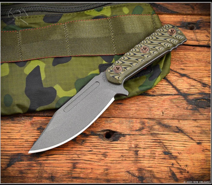 Ultimate RMJ Tactical UCAP Fixed Blade - Premium Nitro-V Steel & Dirty Olive G-10