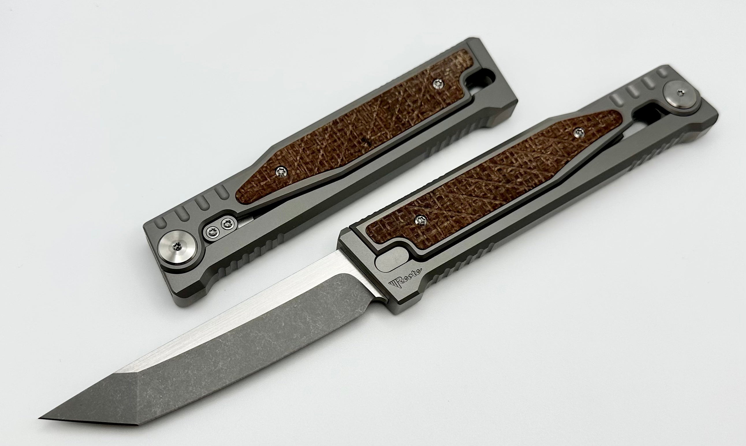 Reate EXO Premium Titanium & Micarta Tanto Knife - Ultimate Exoskeleton Design