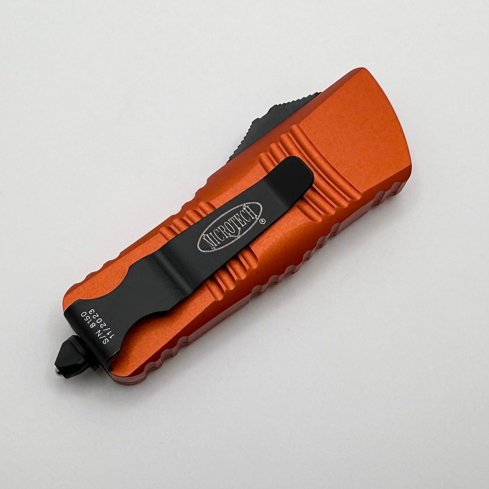 Microtech Mini Troodon Premium Double Edge Serrated Knife - Orange Edition