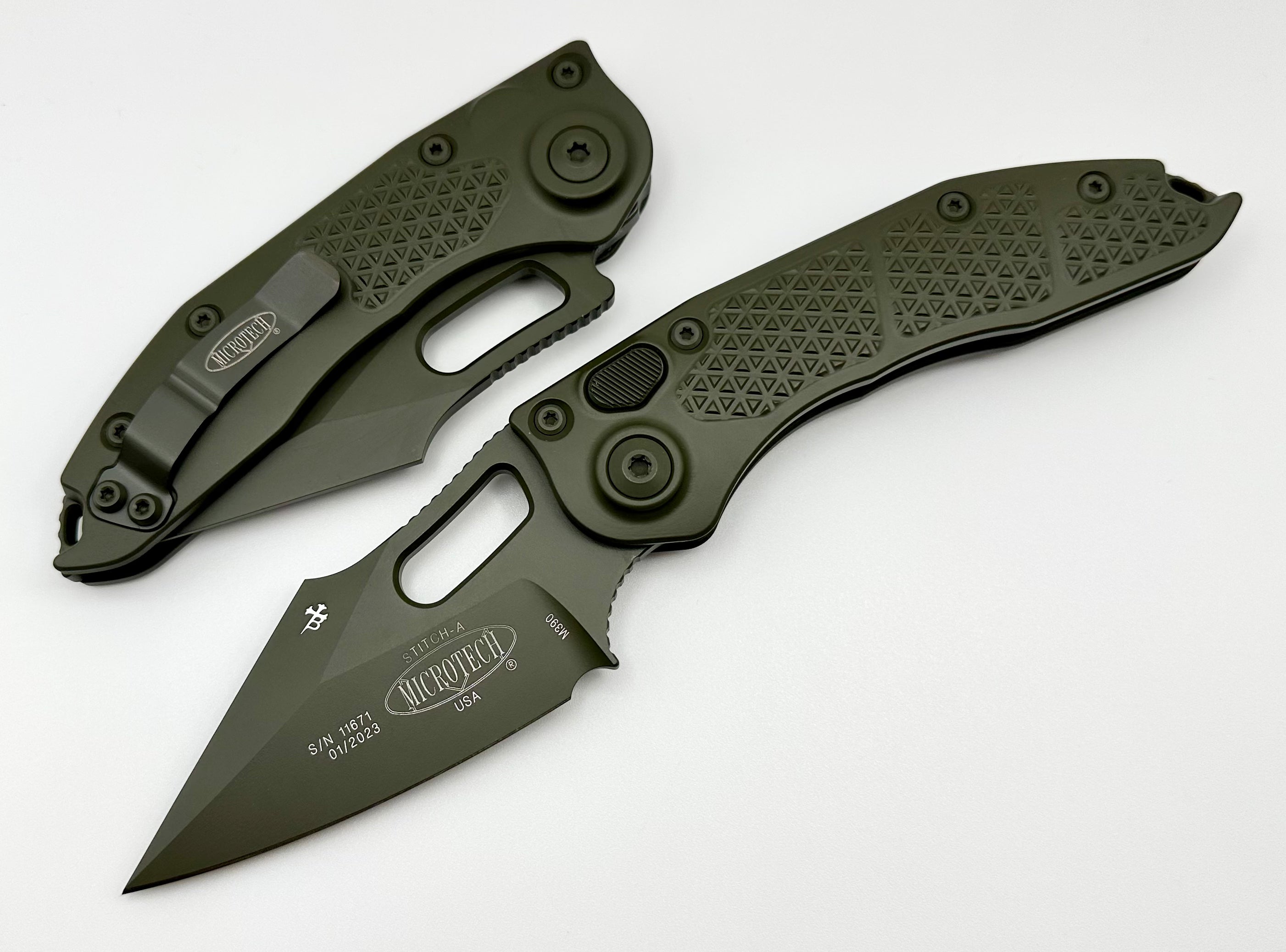 Microtech Borka Stitch OD Green Cerakote - Premium Tactical Knife (Limited Edition)