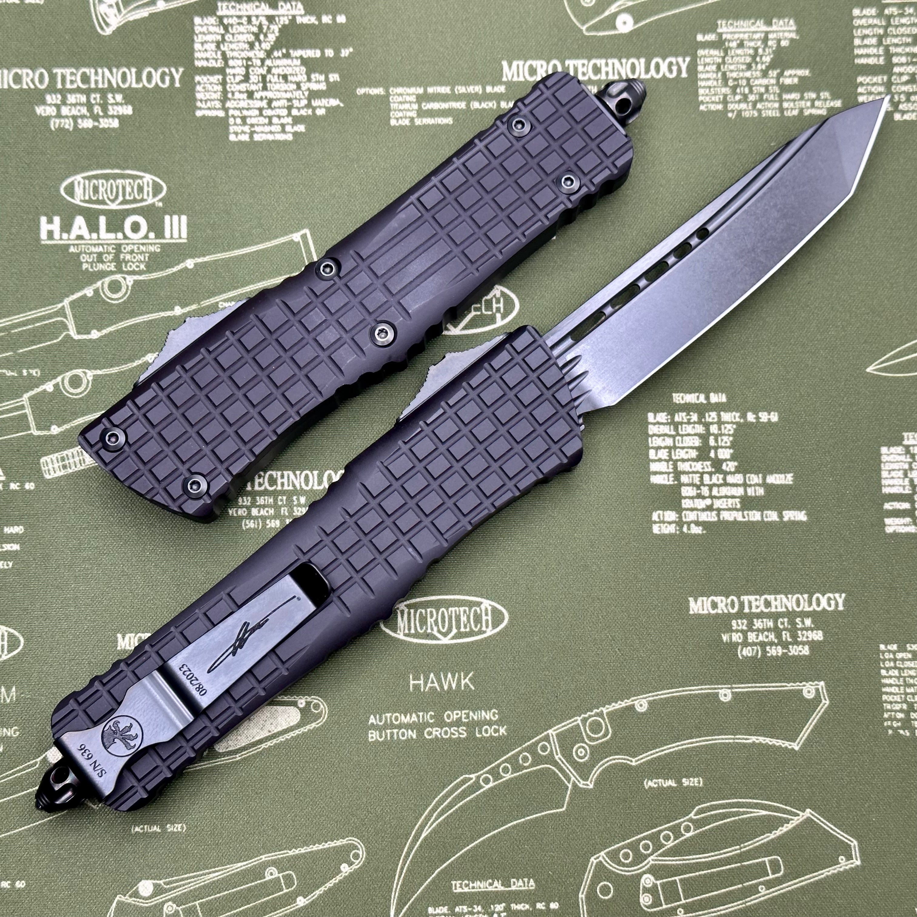 Microtech Combat Troodon Delta Frag Shadow Elite Tanto DLC Knife