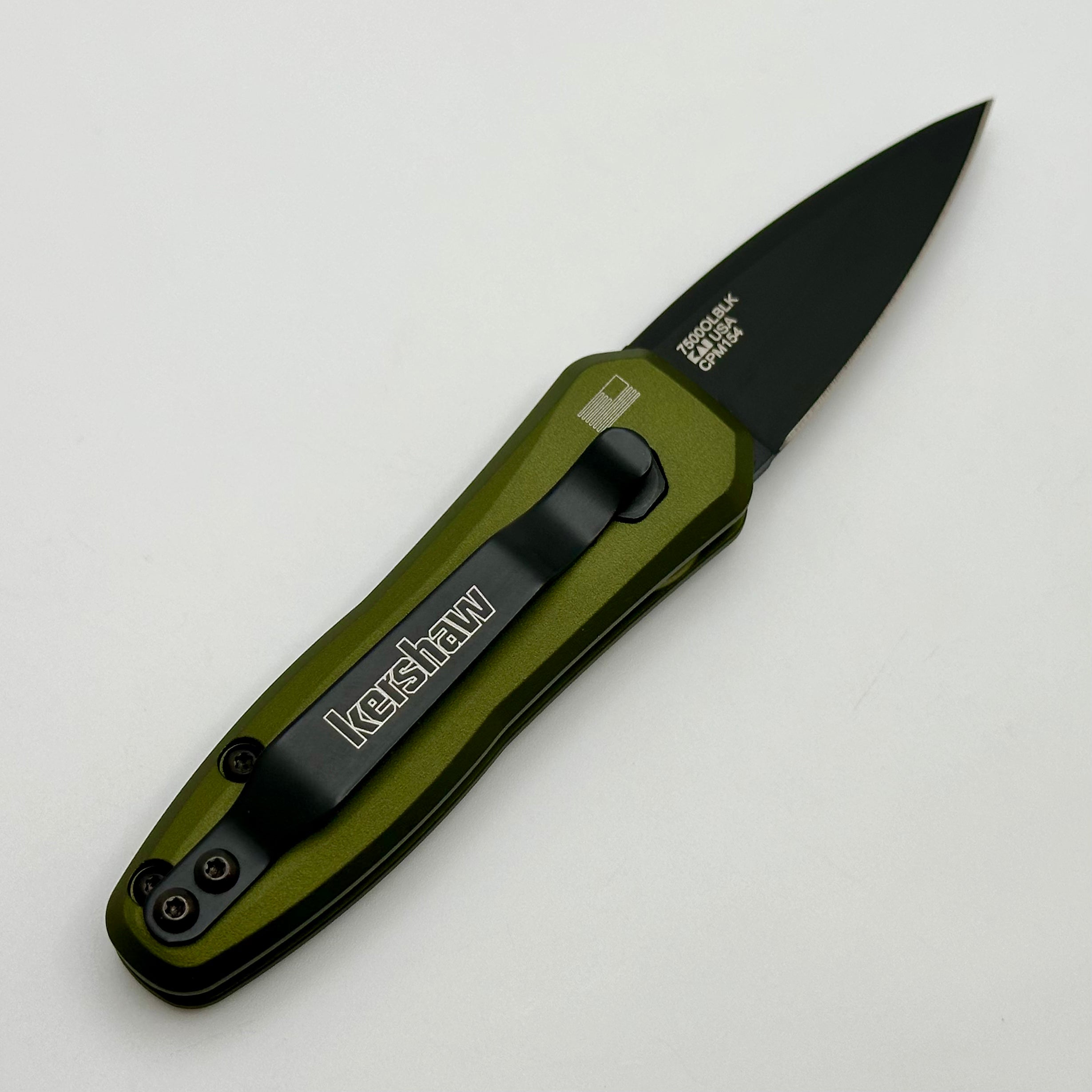 Kershaw Launch 4 Ultimate Compact EDC Knife - Olive Aluminum & Black CPM-154 Blade