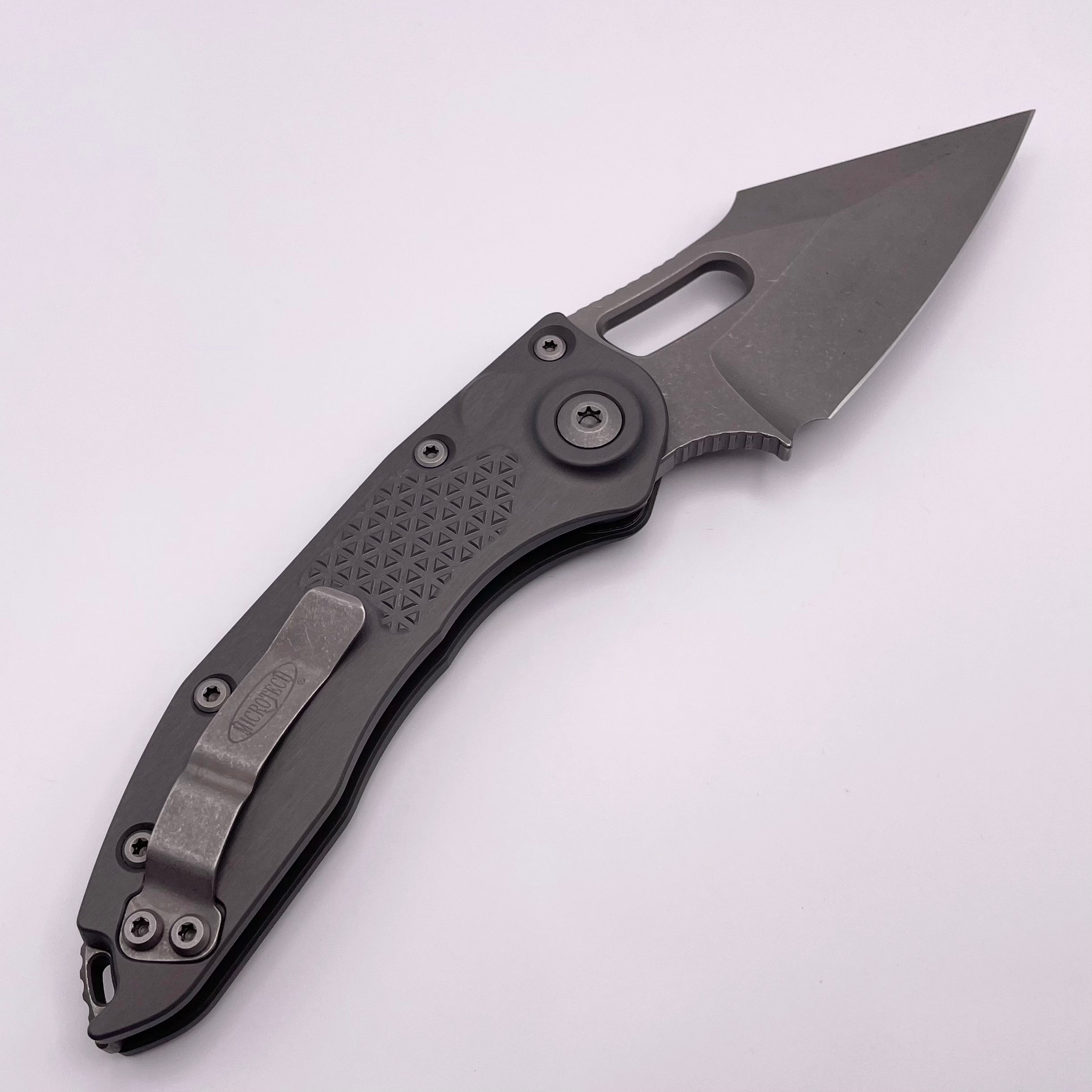 Premium Pre-Owned Microtech Borka Stitch Knife - Apocalyptic Finish