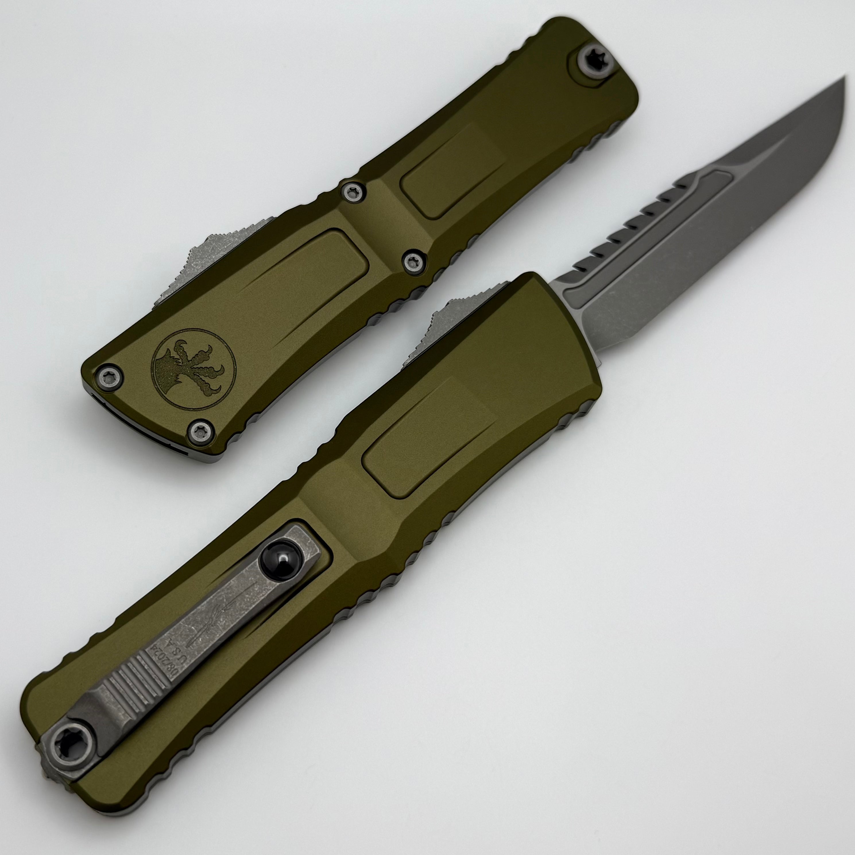 Microtech Ultimate Combat Troodon Gen III OTF Knife - Apocalyptic & OD Green Signature Series