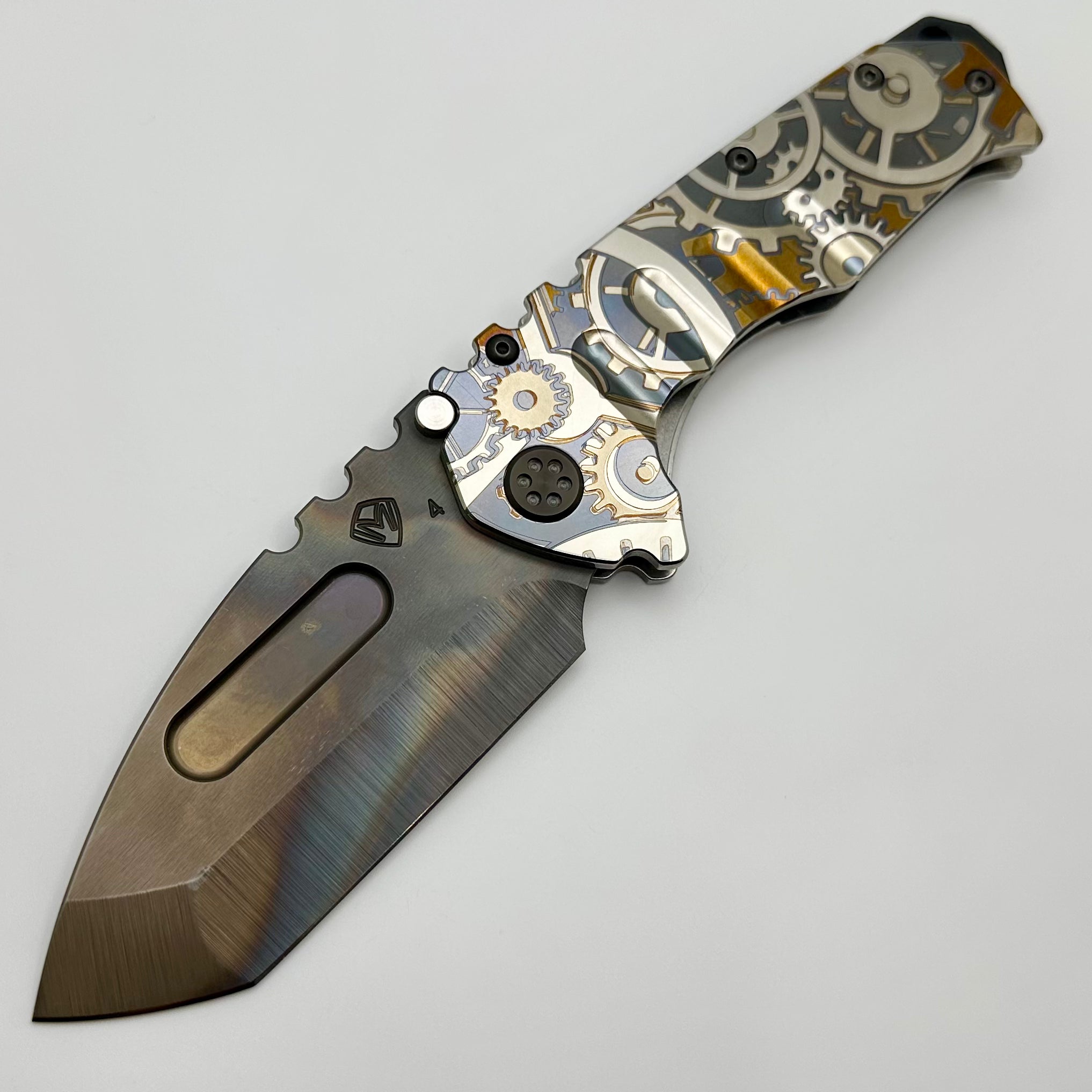 Medford Knife Praetorian T Vulcan S45 Tanto - Premium Tactical Folding Knife with Steam Punk Skull Handles