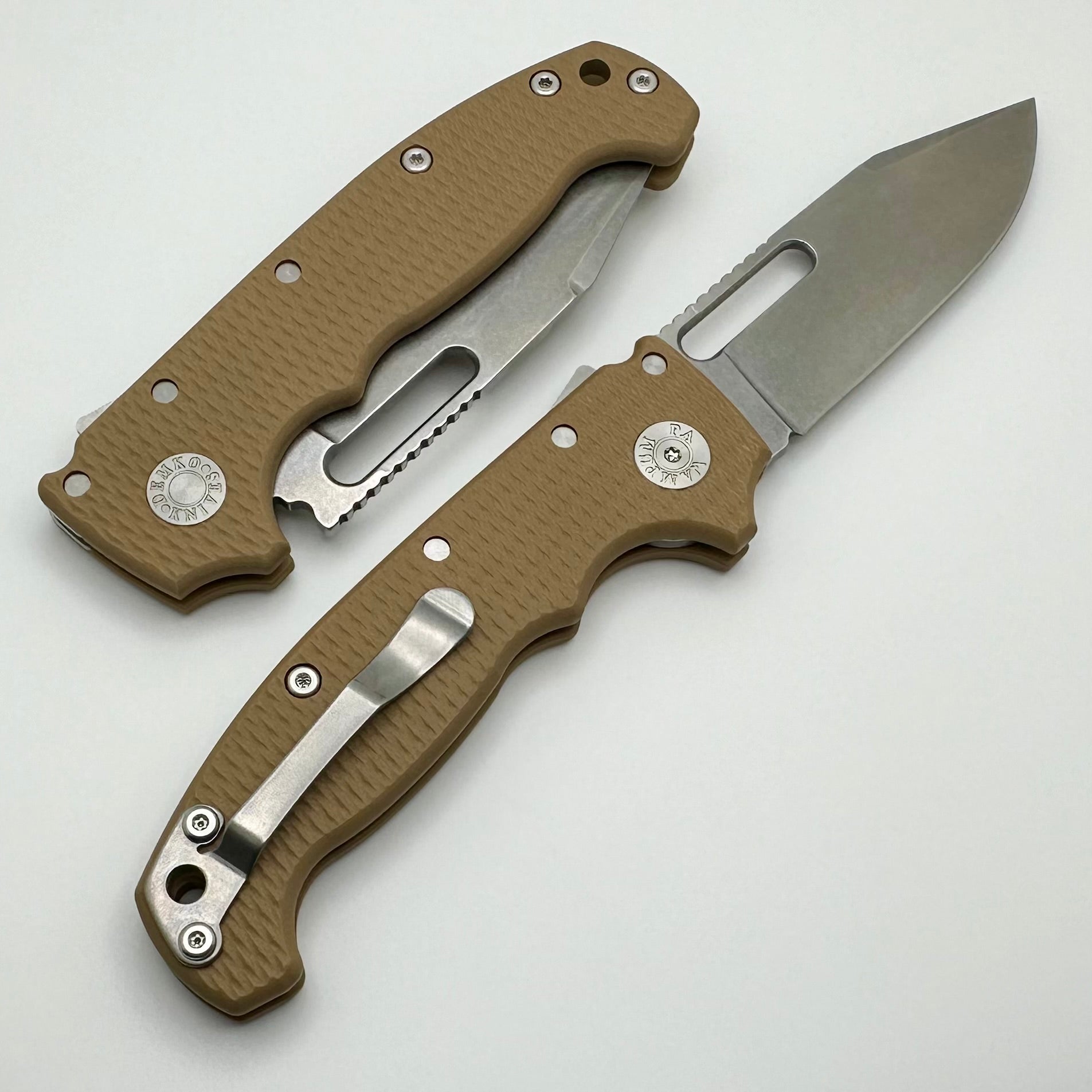 Premium Demko AD20S V2 Clip Point Knife - MagnaCut Steel & Brown G-10 Handle