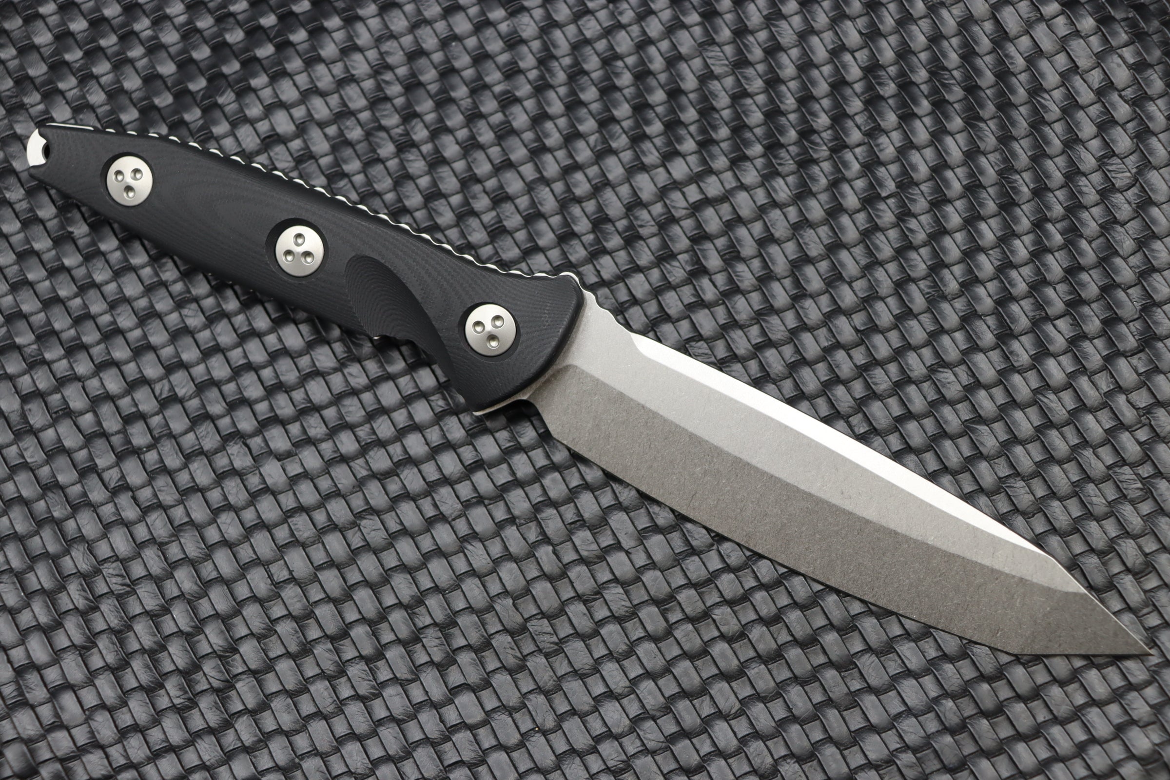 Premium Microtech Socom Alpha Tanto Tactical Knife - Stonewash Finish