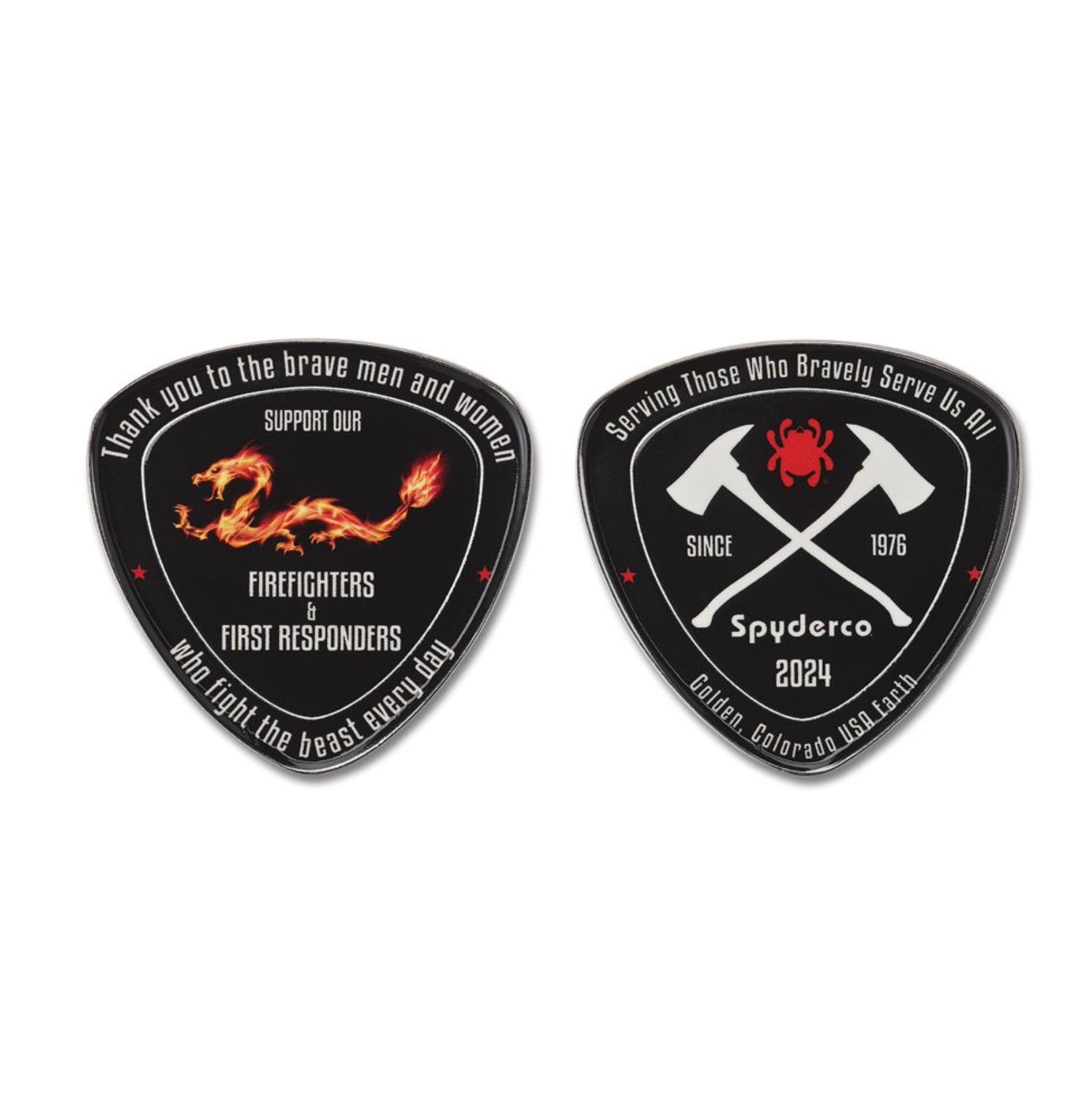 Premium Spyderco Fire Dragon 2024 Commemorative Coin
