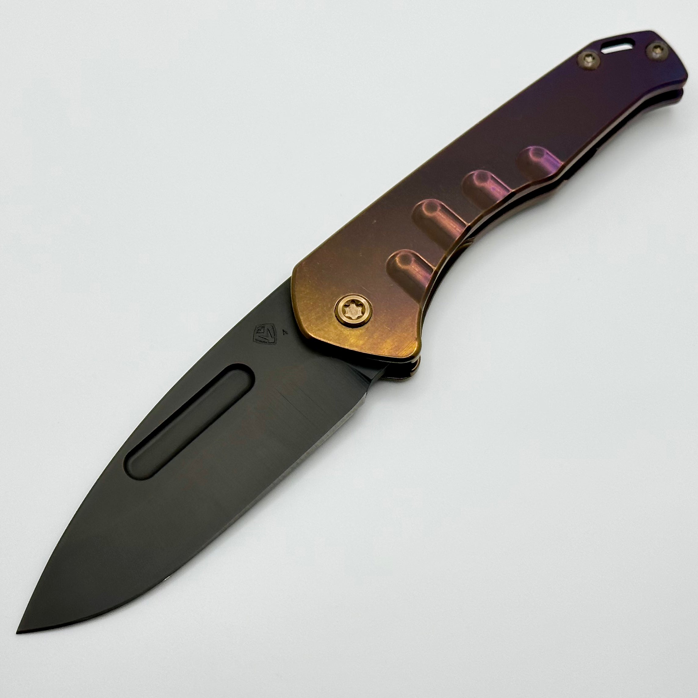 Medford Praetorian Slim S45VN - Premium Tactical Folding Knife with Violet-Bronze Fade Handles