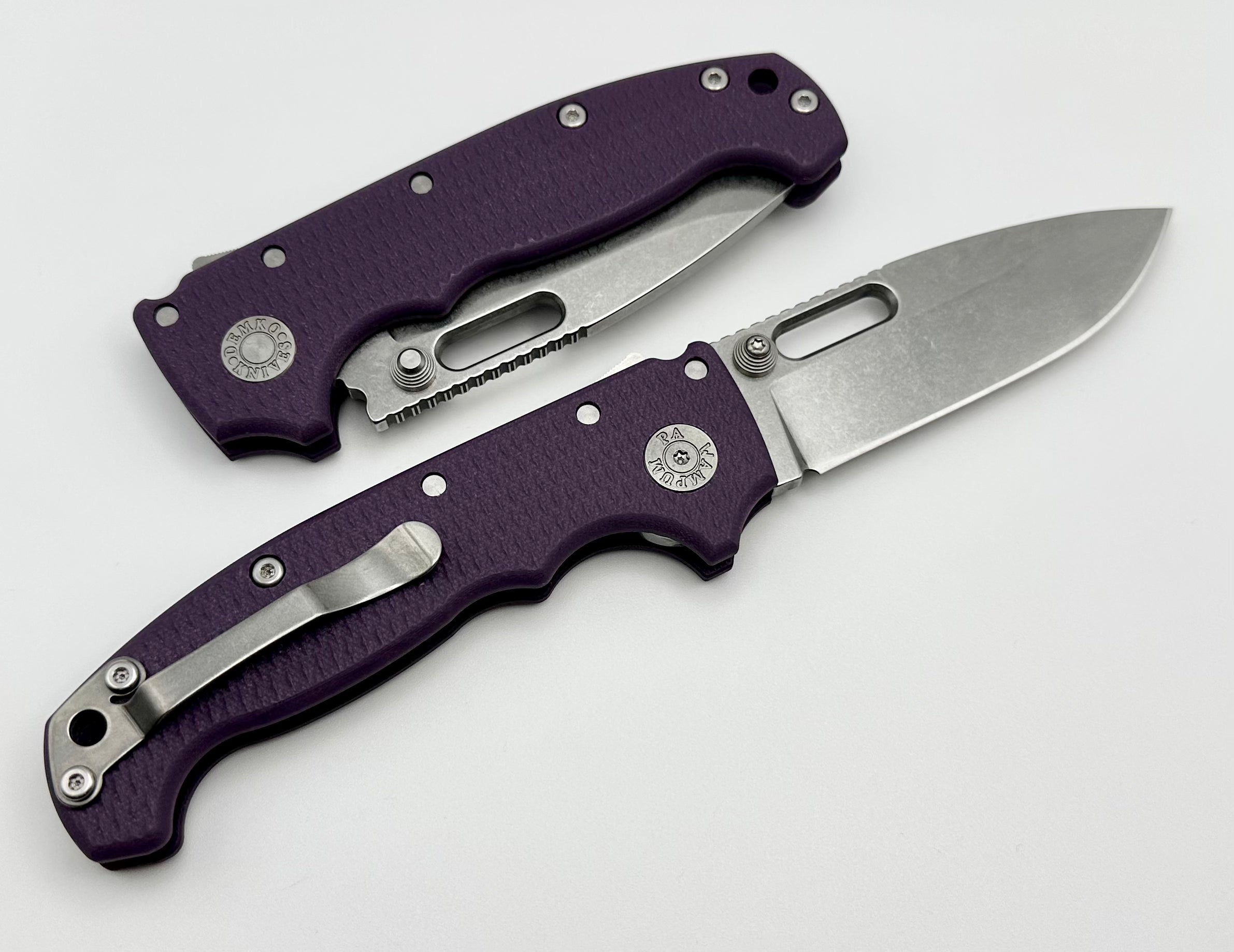 Premium Demko Knives MG AD20 Exclusive Drop Point 3V with Purple G-10 – Limited Edition