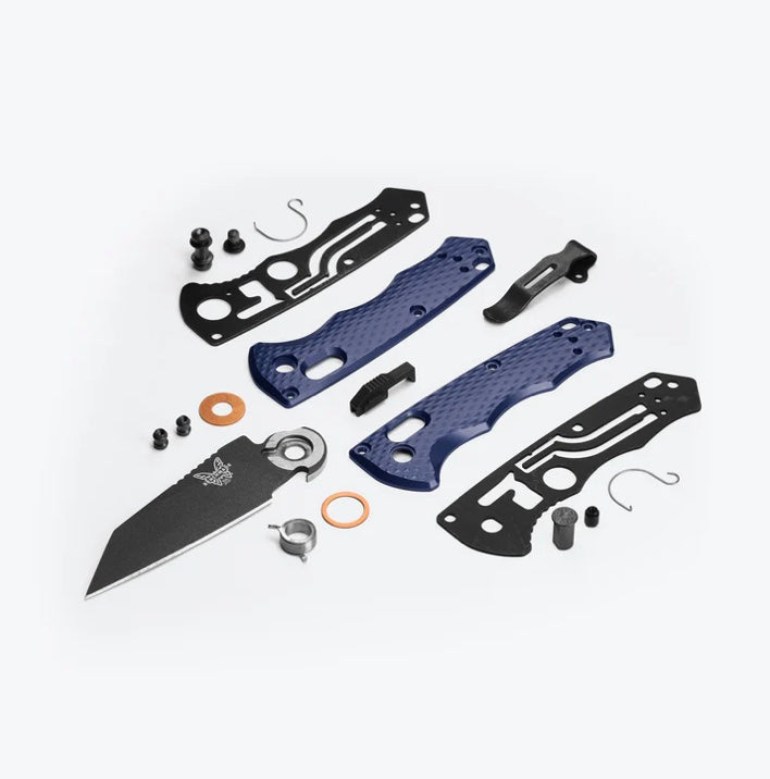 Benchmade Auto Partial Immunity - Premium Compact Knife with CPM-M4 Blade & Crater Blue Aluminum Handle