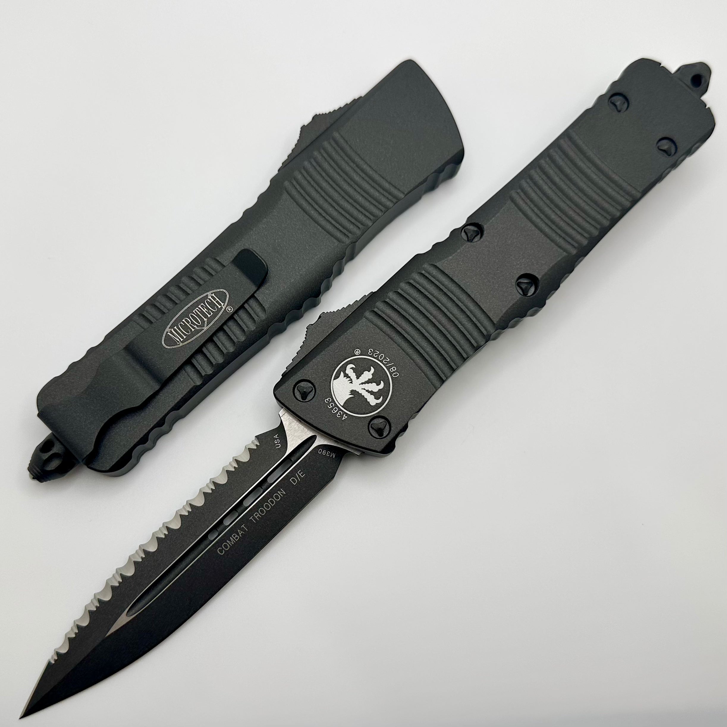 Microtech Combat Troodon Ultimate Tactical OTF Knife - Dark Tungsten Cerakote