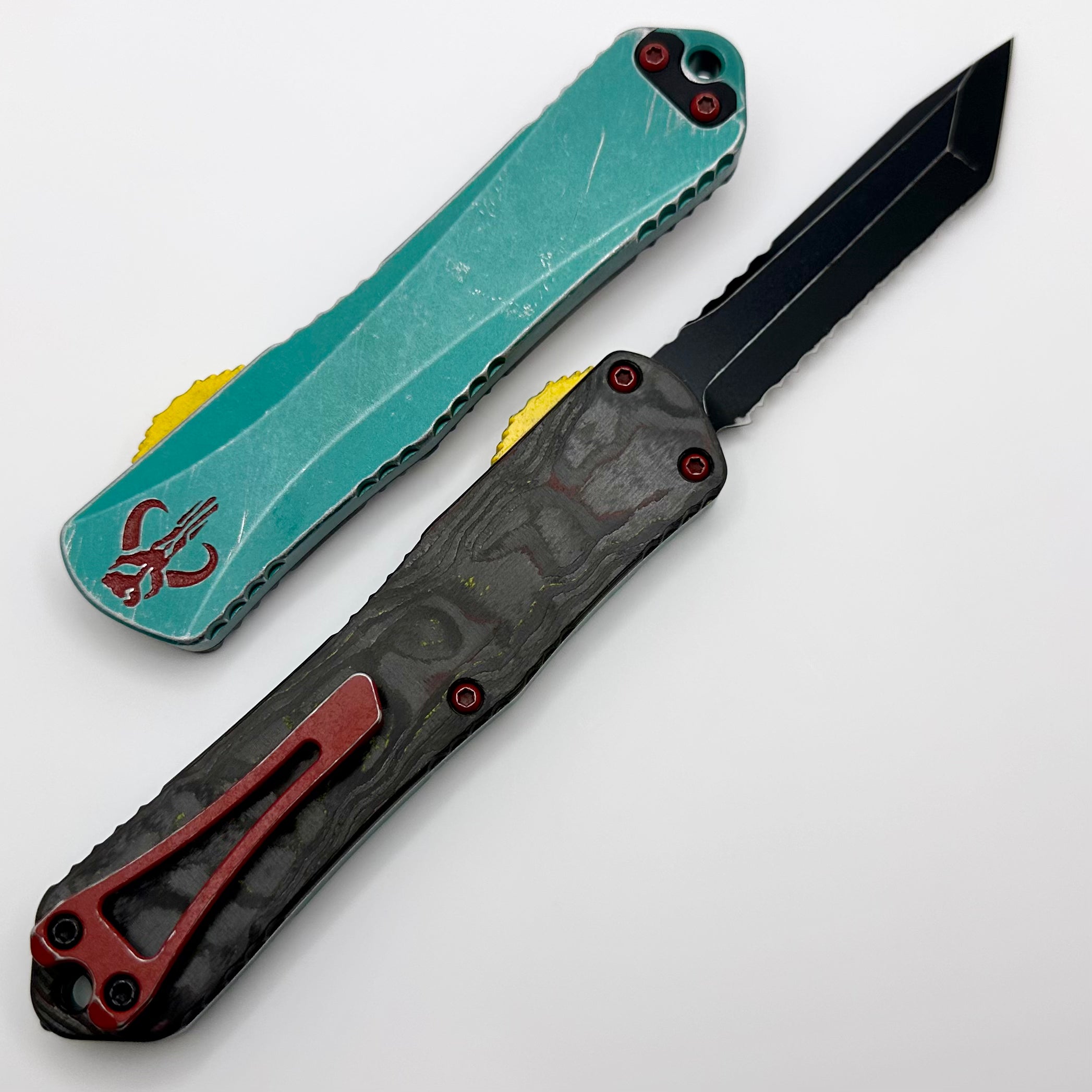 Heretic Knives Manticore E Bounty Hunter - Premium Tactical OTF Knife with MagnaCut Blade