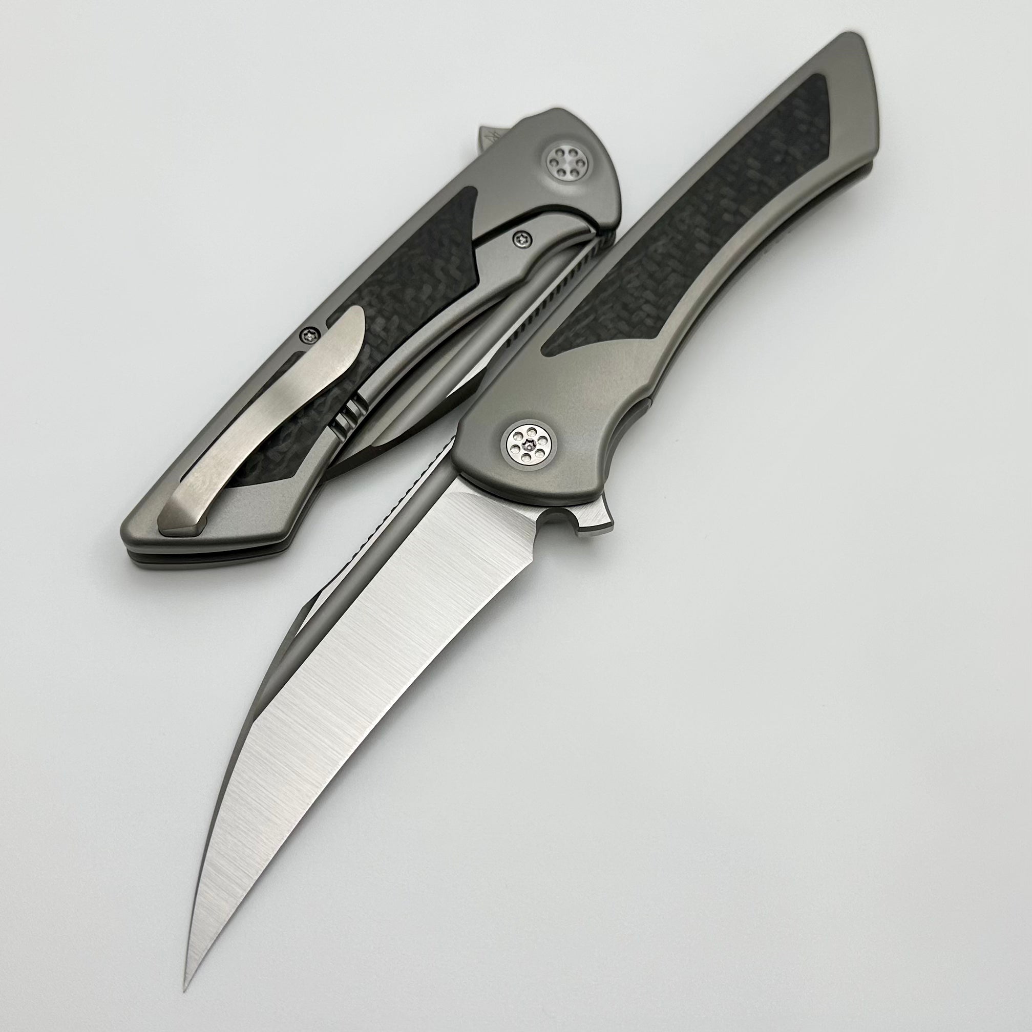 Ultimate SharpByDesign Derecho Titanium Knife with Carbon Fiber Inlays & M390 Steel