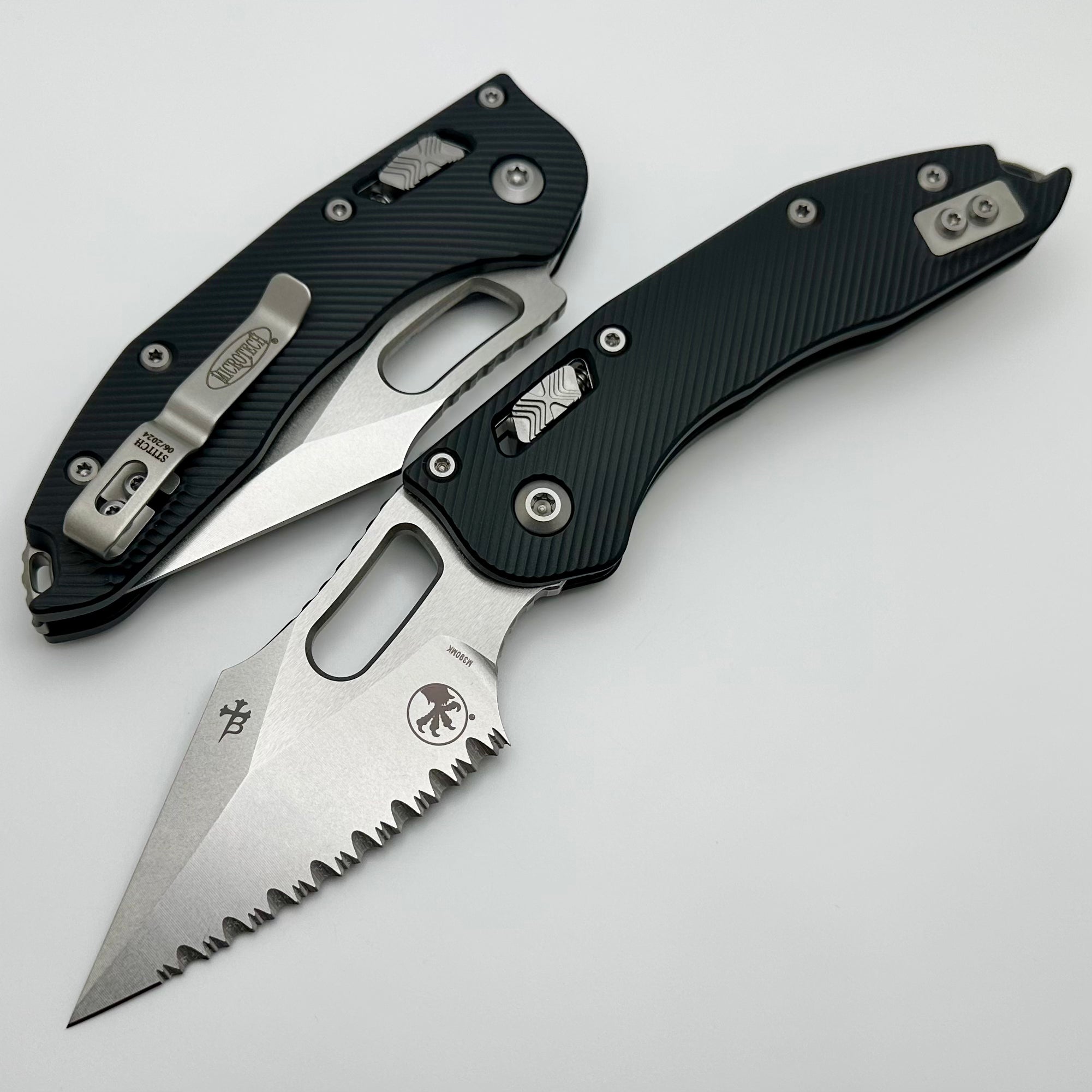 Microtech Stitch RAM LOK Tactical Folding Knife - Premium M390MK Steel & Full Serrated Edge