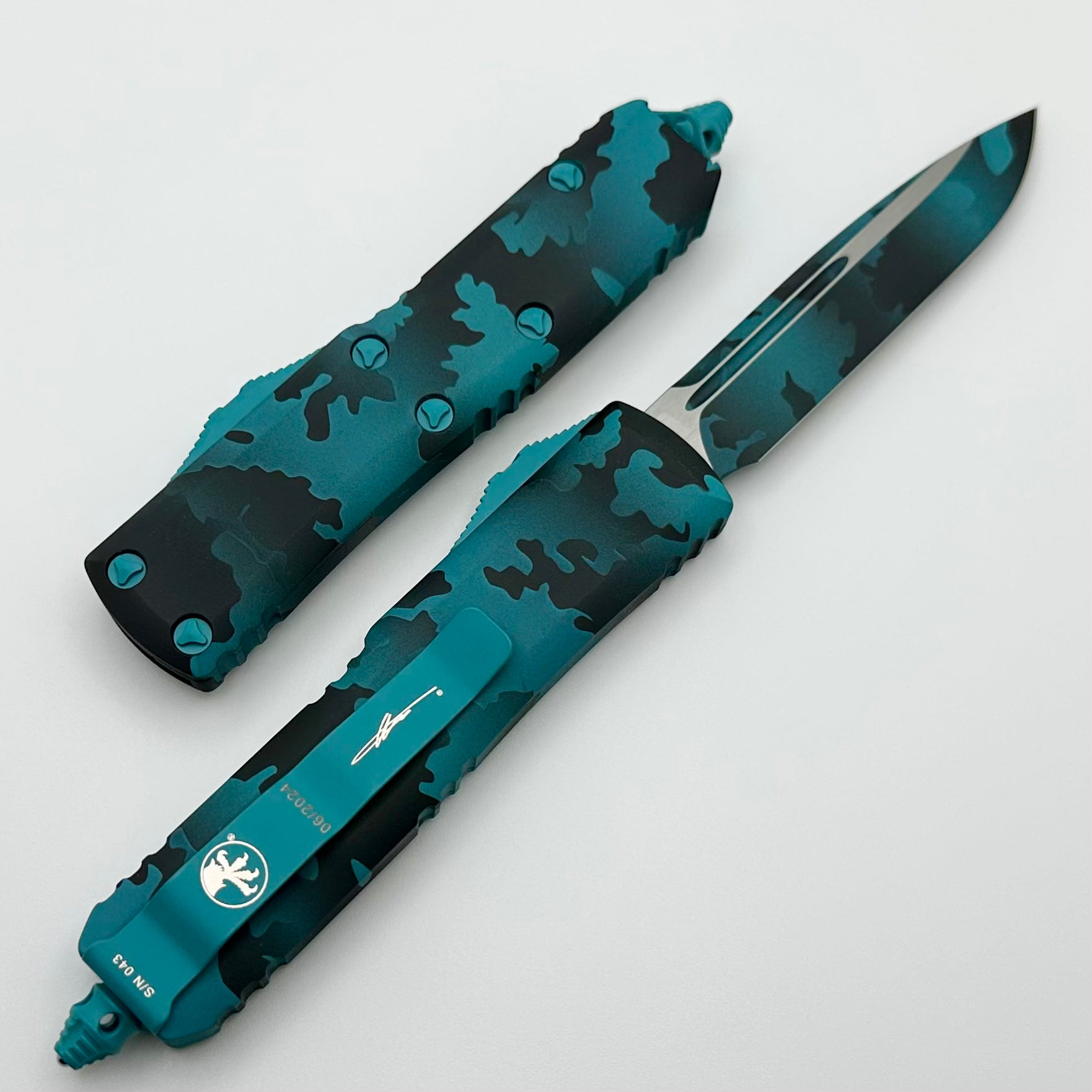 Microtech UTX-85 S/E Turquoise Camo Signature Series - Premium Everyday Carry Knife