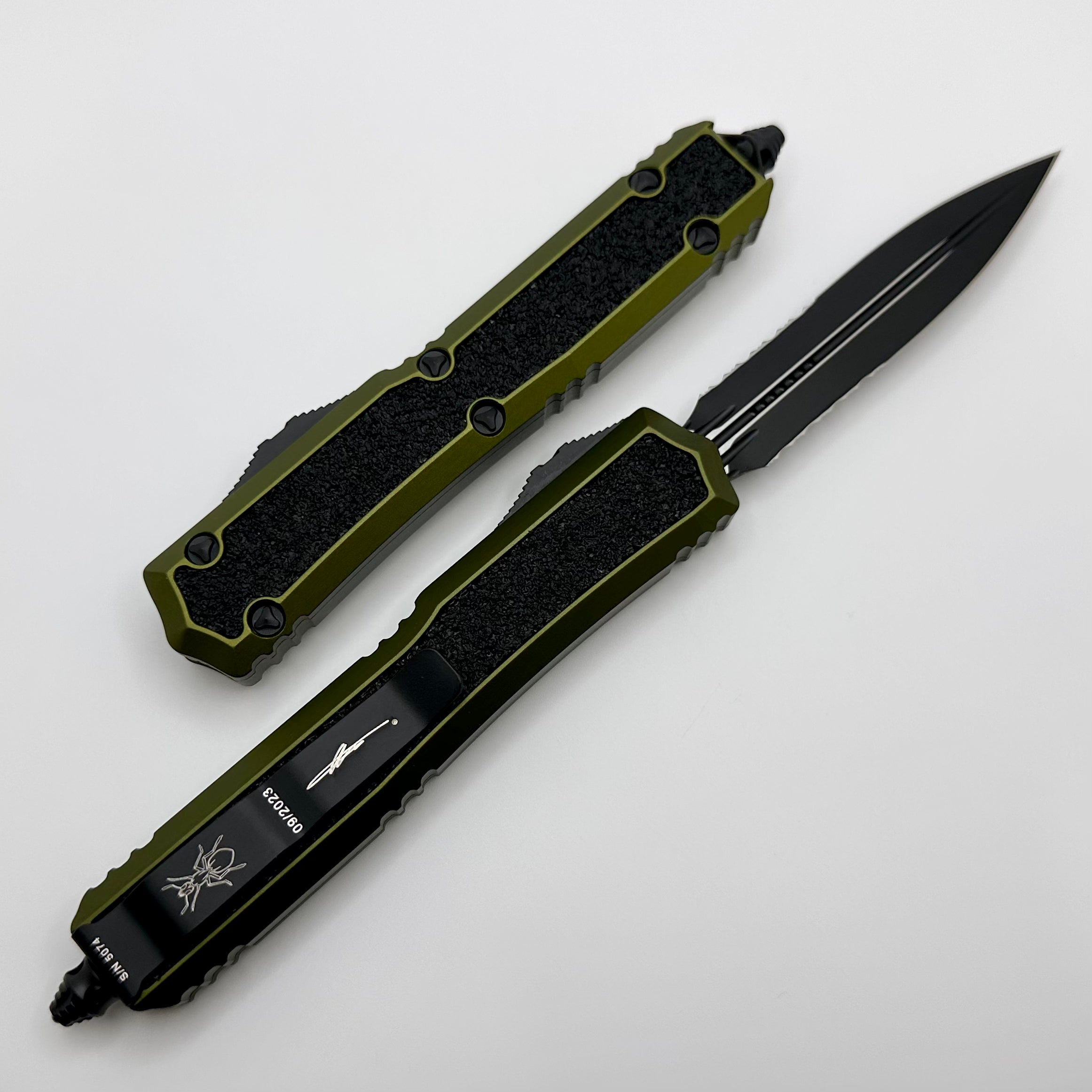 Microtech Makora OD Green & Black Premium Tactical Knife with Nickel Boron Internals - Signature Series 206-2ODS