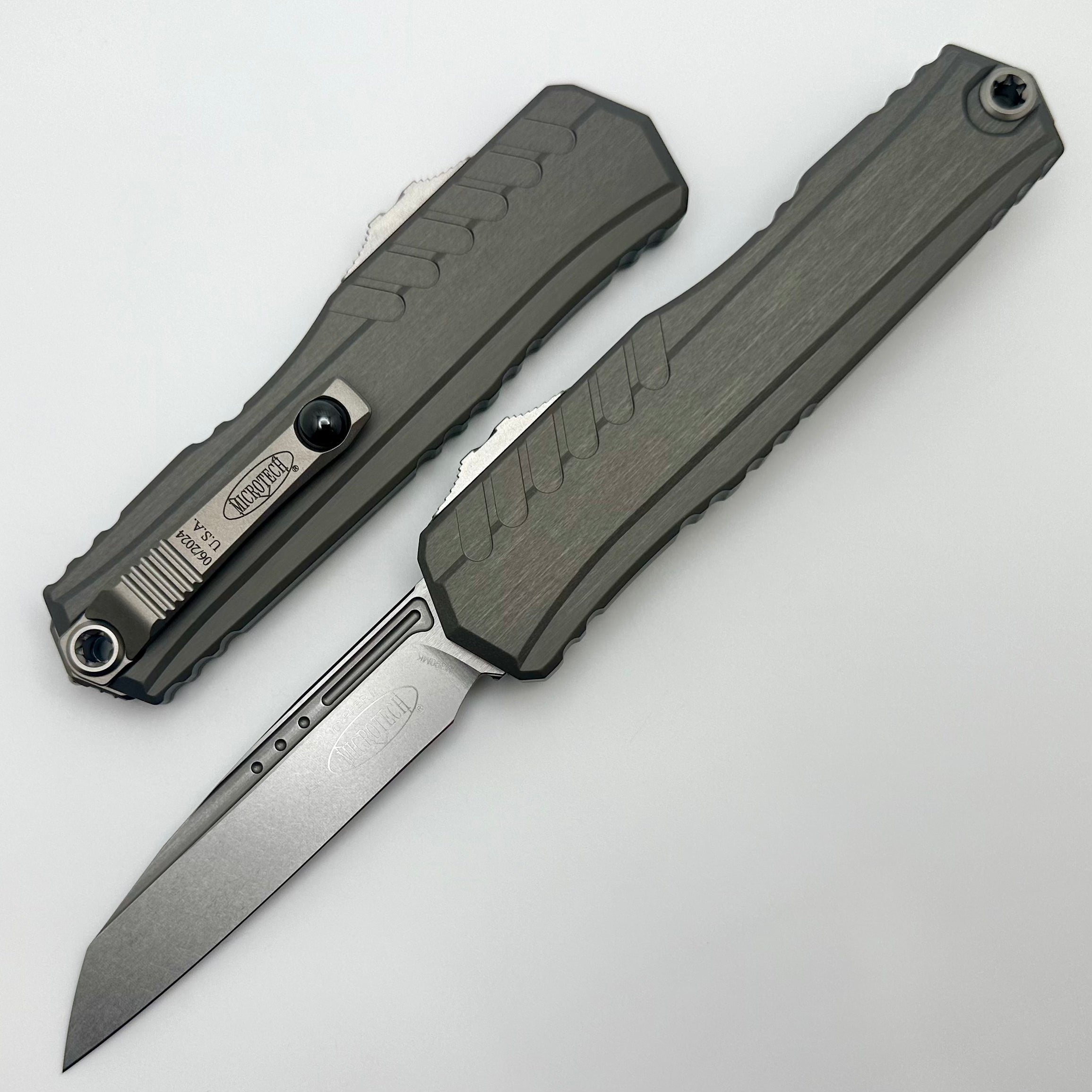 Microtech Cypher II S/E Ultimate Tactical Knife - Natural Clear Stonewash Finish