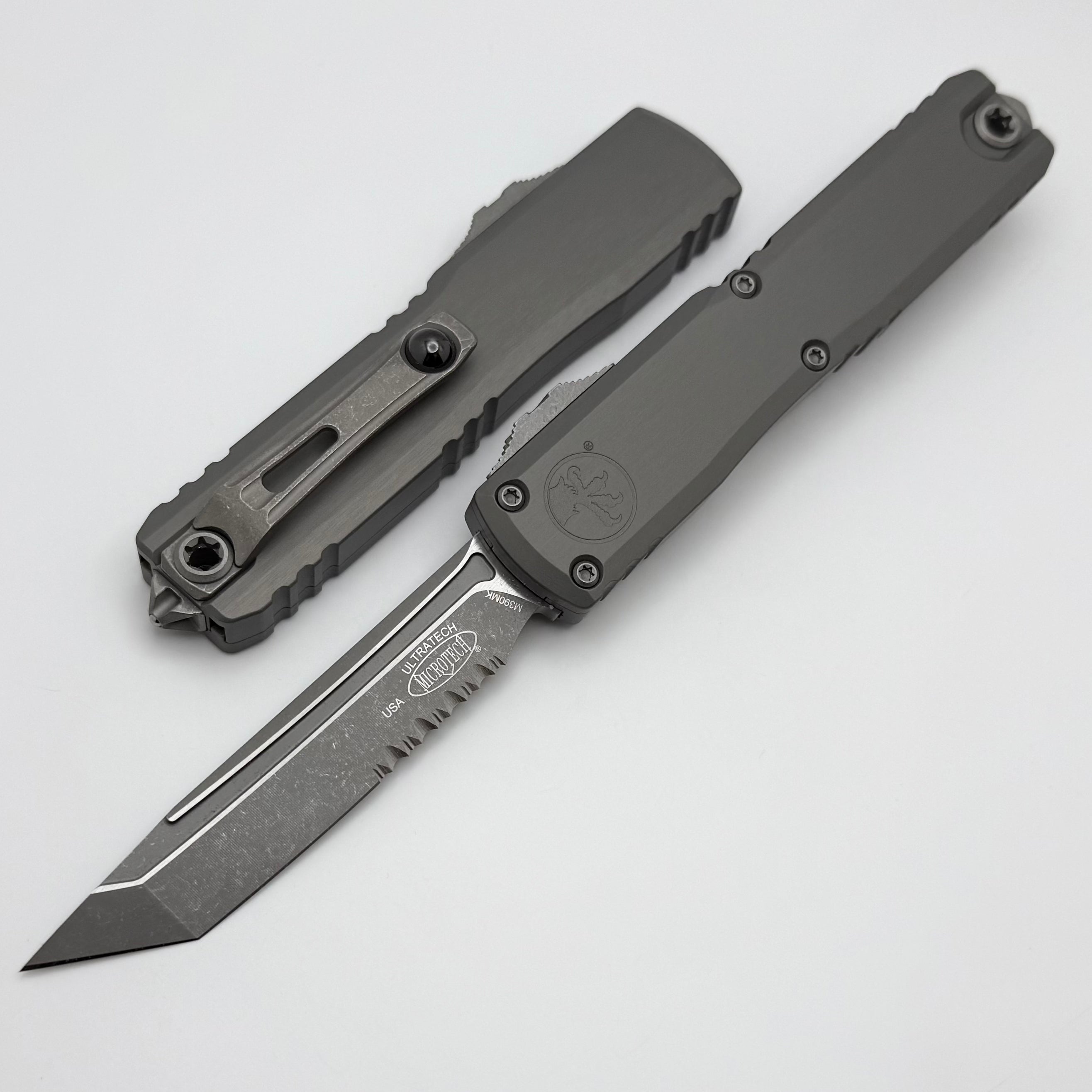 Microtech Ultratech ZBP Tanto Apocalyptic Partial Serrated Knife - Premium OTF EDC