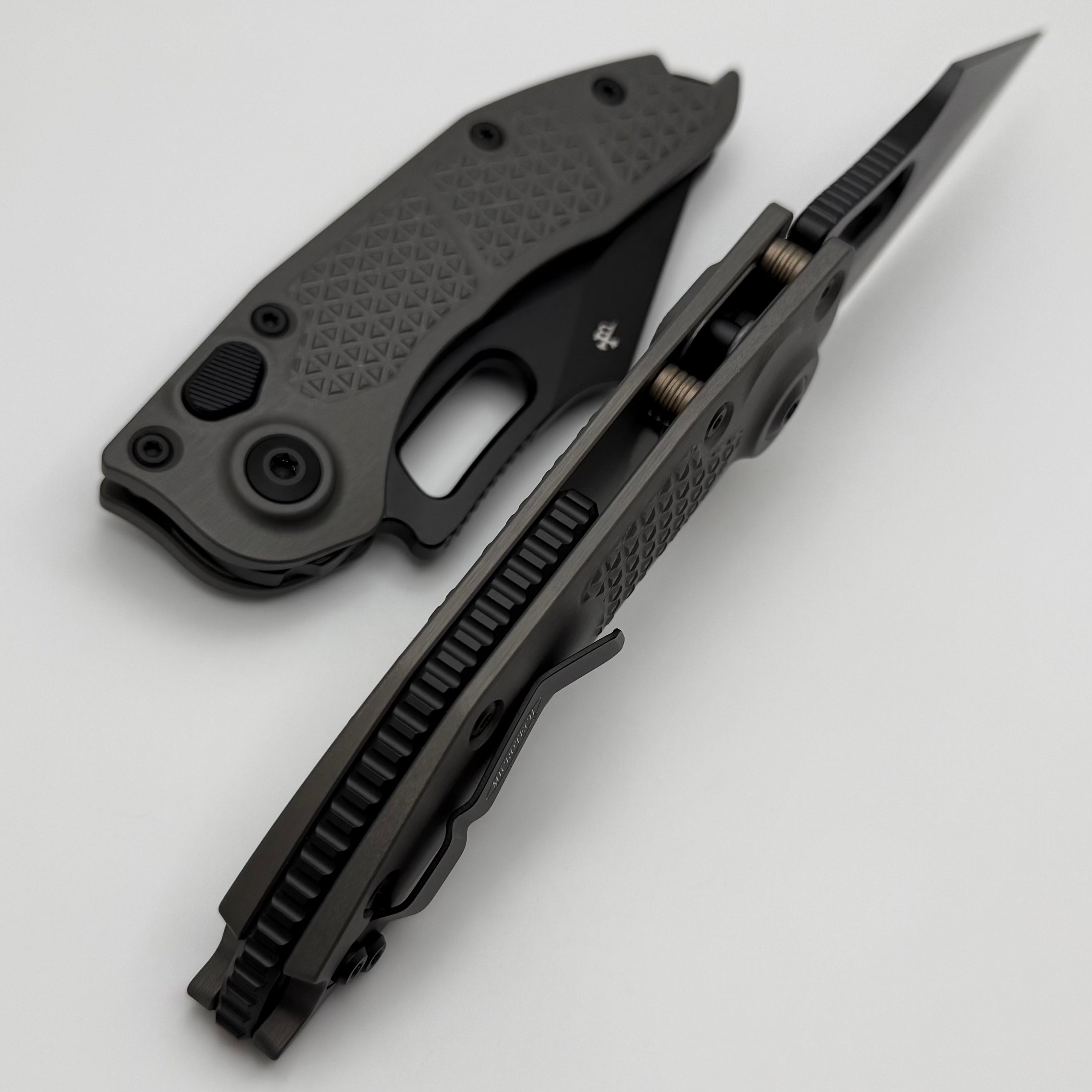 Microtech Borka Stitch Ultimate Tactical Knife - M390 Blade, Black Serrated Edge