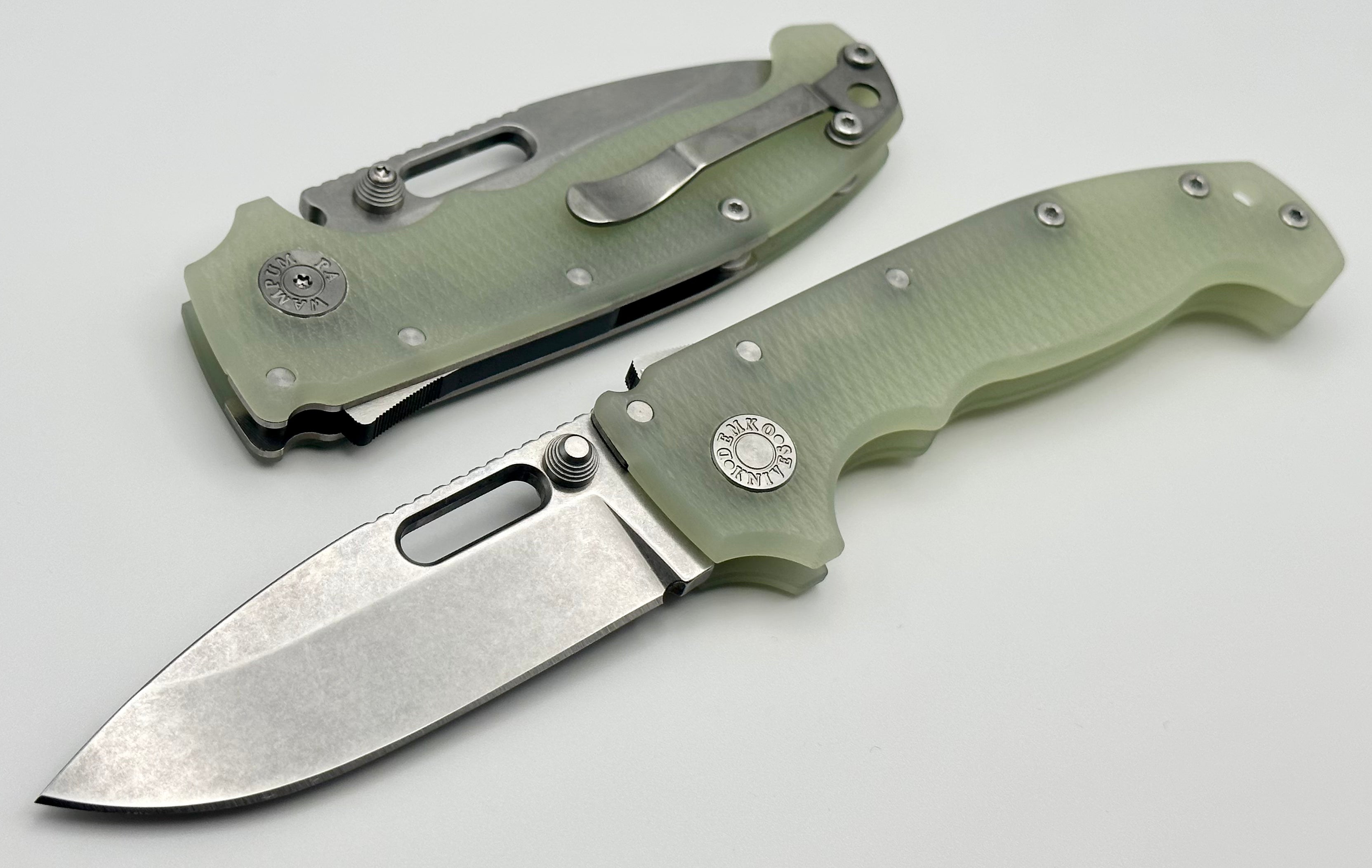 Premium Demko Knives MG AD20: Ultimate Drop Point 3V with Natural Jade G-10 – Limited Edition